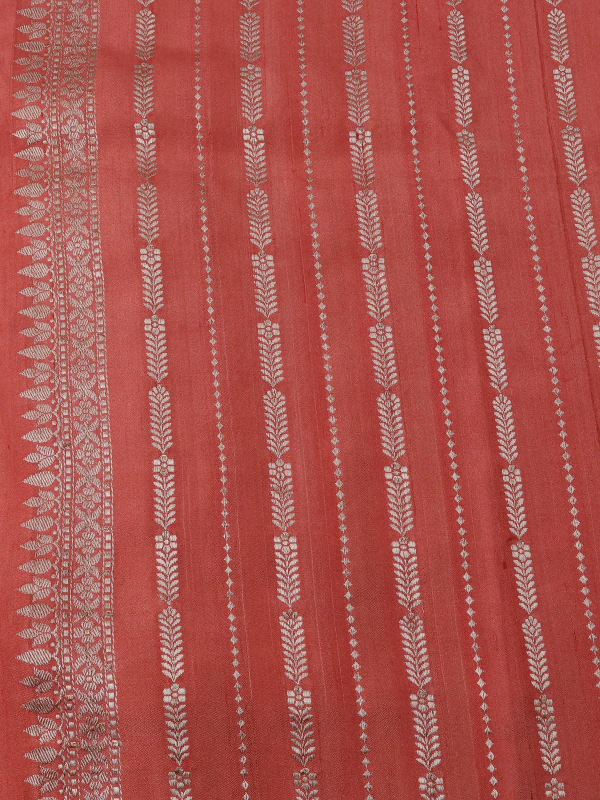 Multi Colour Banarasi Khaddi Tussar Saree - Image 4