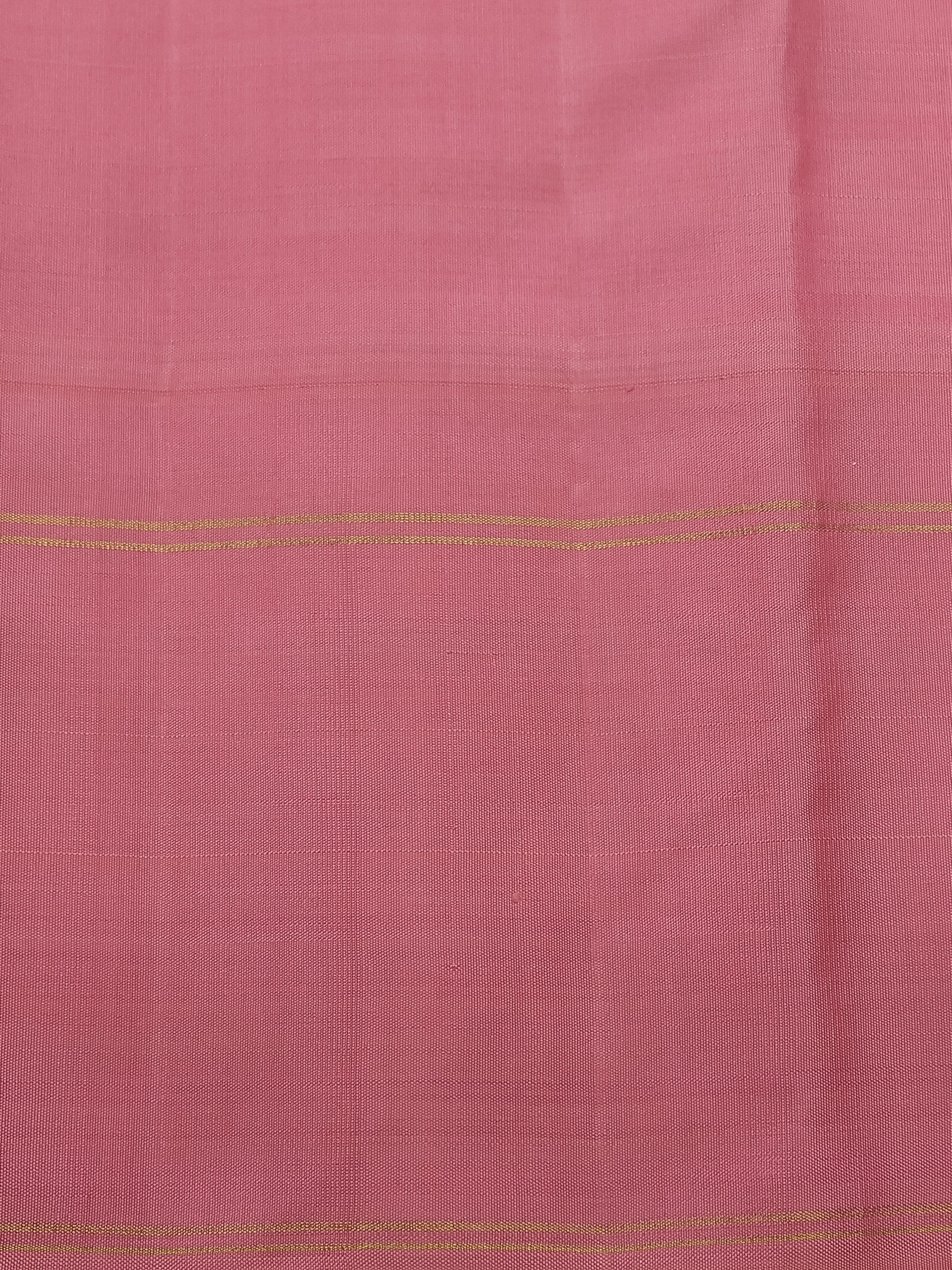Multi Colour-Peach Pink Kanchipuram Silk Saree - Image 5