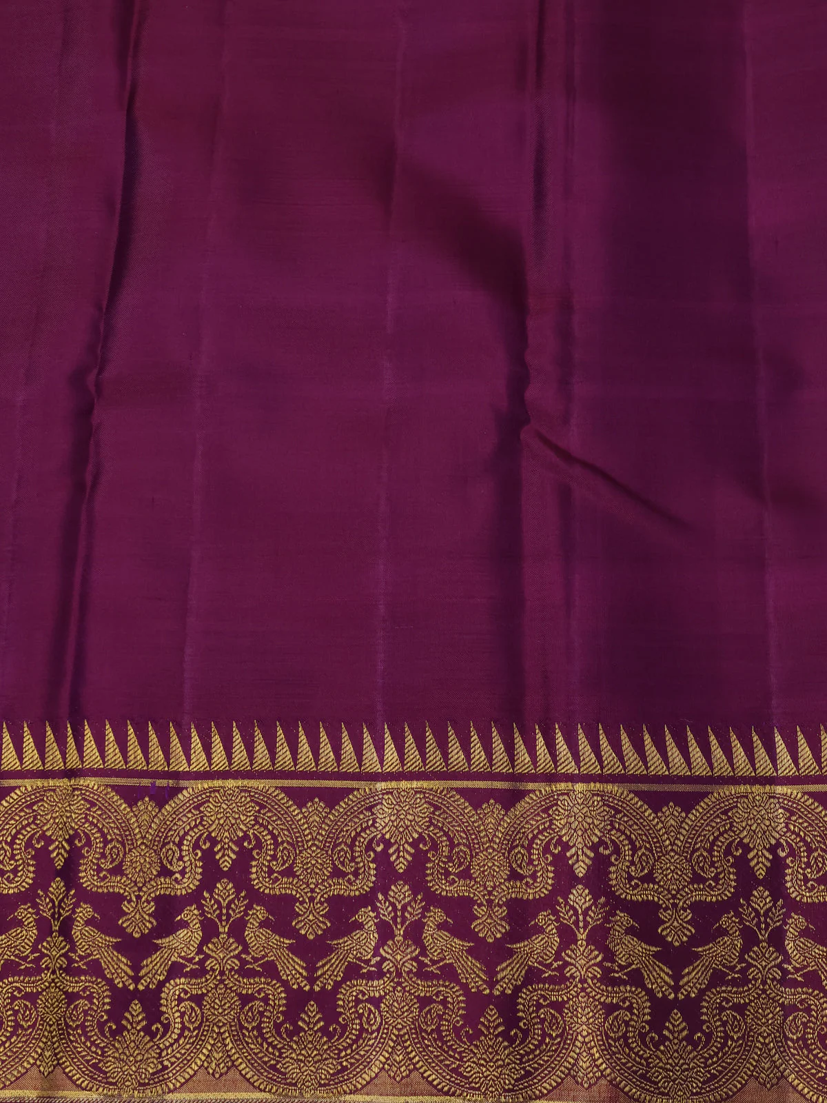 Multi Colour-Purple Pure Kanchipuram Silk Saree - Image 4