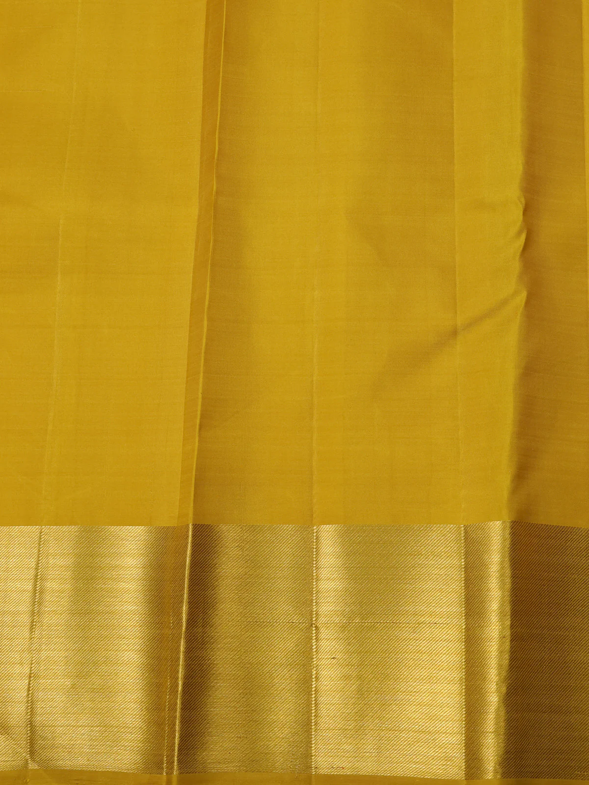 Mustard Yellow Pure Kanchipuram Silk Saree - Image 4