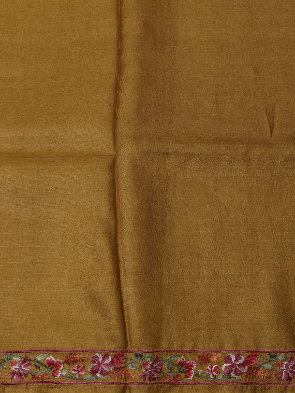 Mustard Yellow Tussar Silk Saree - Image 4