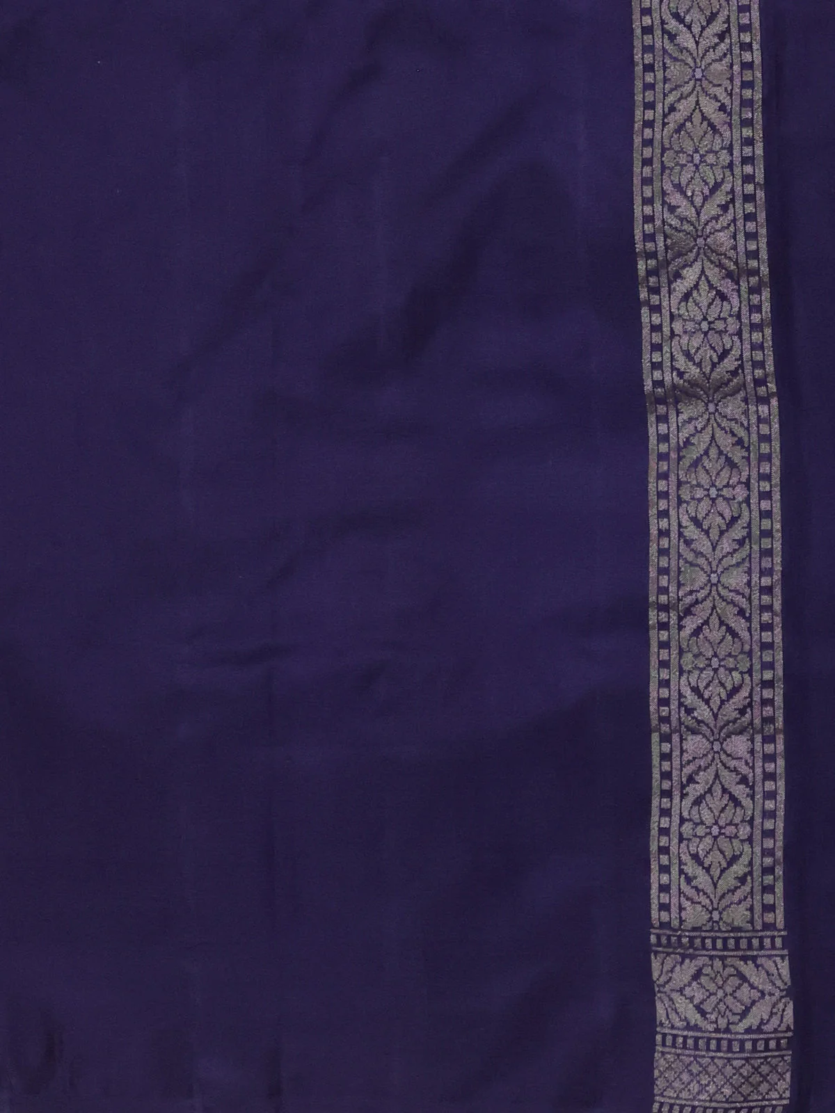 Navy Blue Banarasi Silk Saree - Image 3