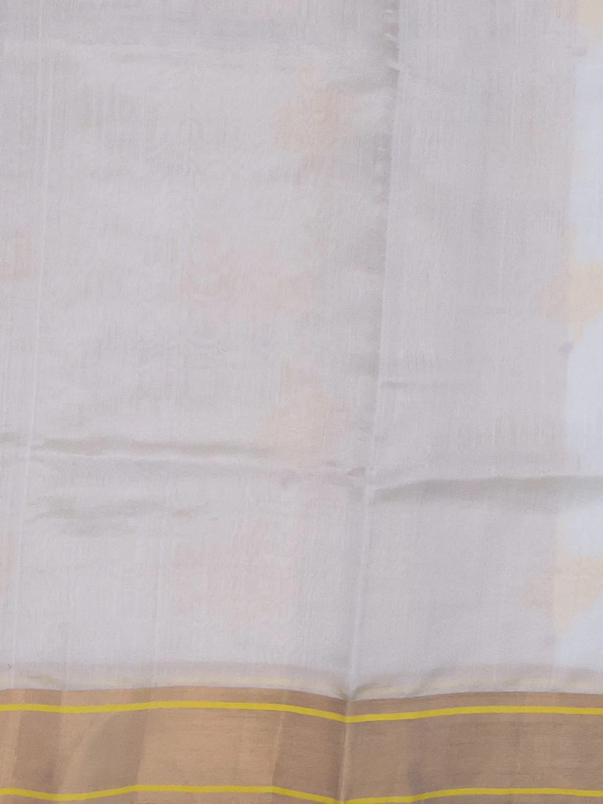 Off White Chanderi Silk Saree - Image 3