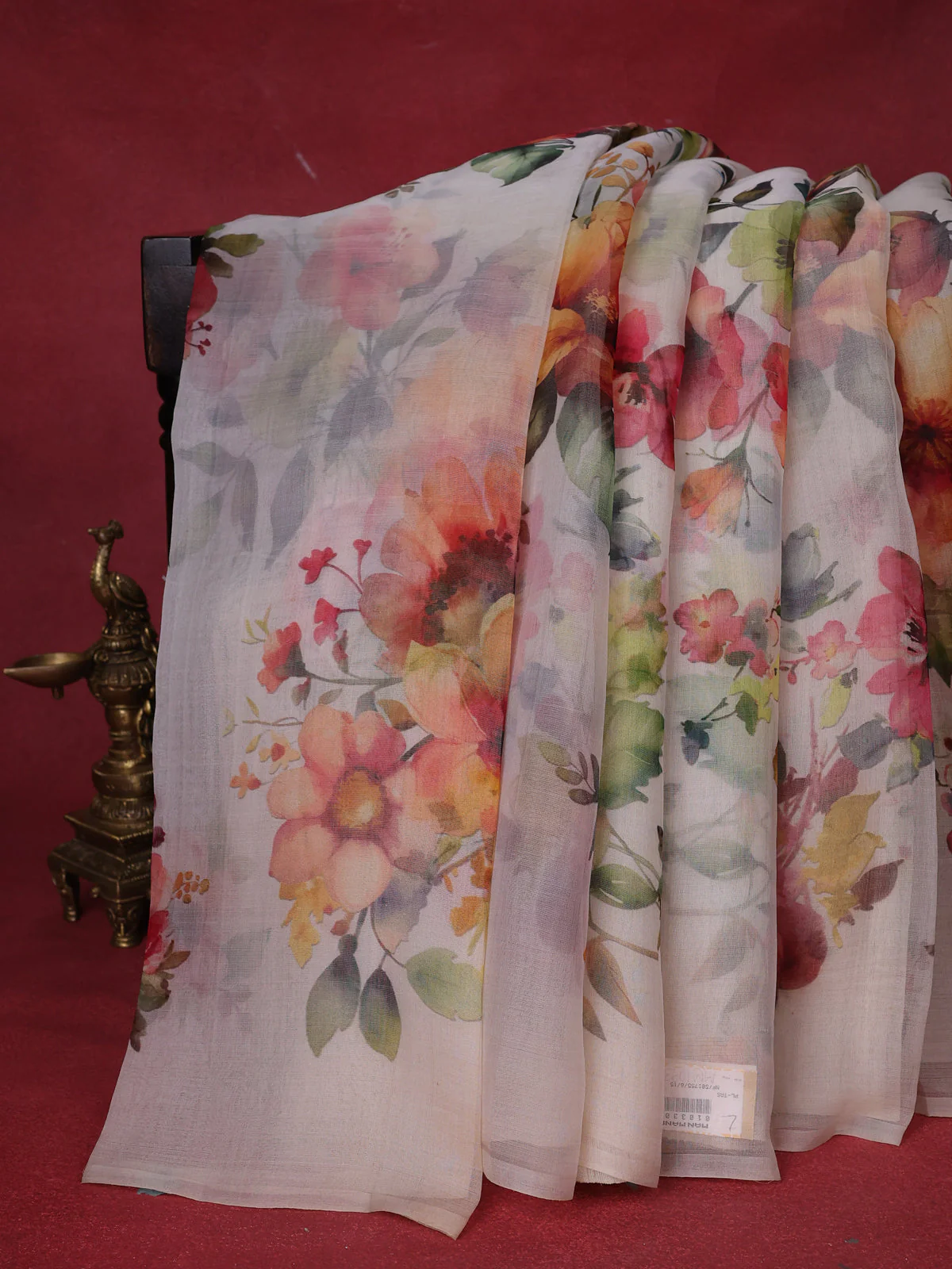 Off White Organza Silk Saree - Image 2