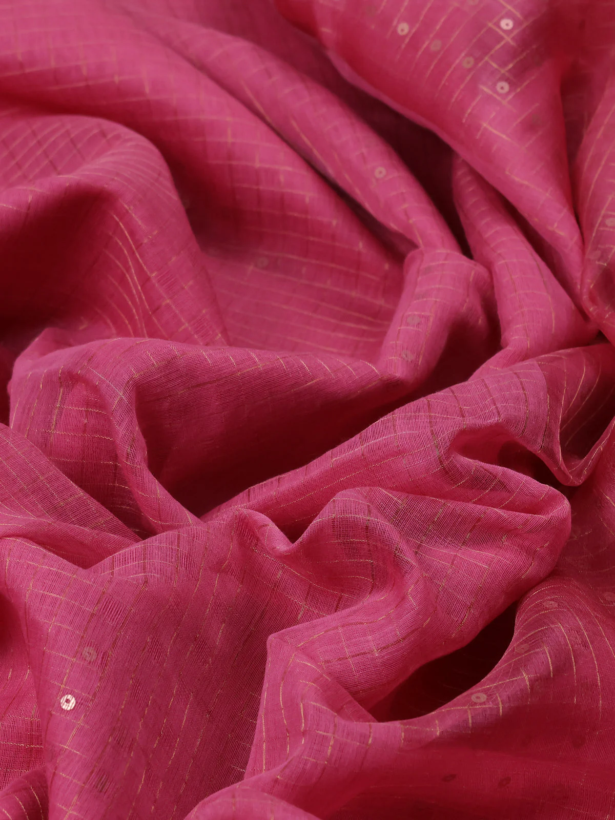Onion Pink Muslin Organza Saree - Image 3