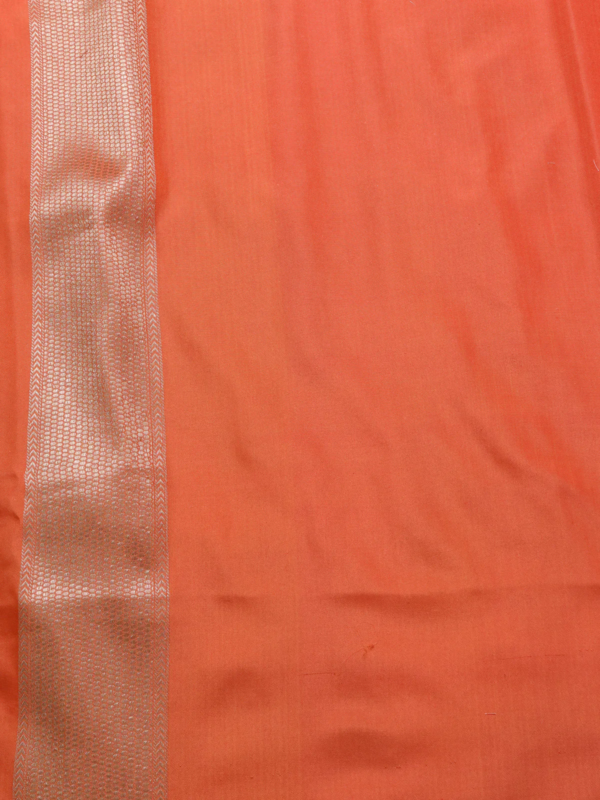 Orange Banarasi Silk Saree - Image 4