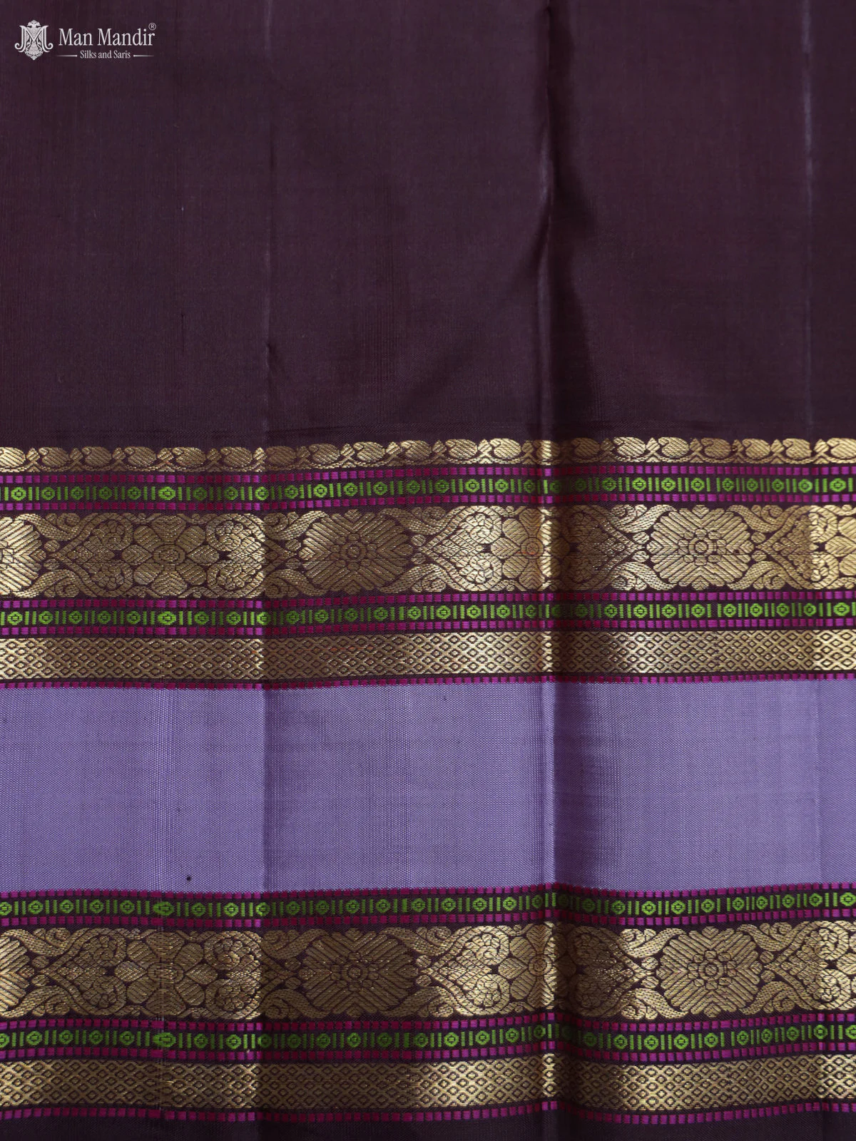 Orange - Coffee Brown Kanchipuram Silk Saree - Image 6