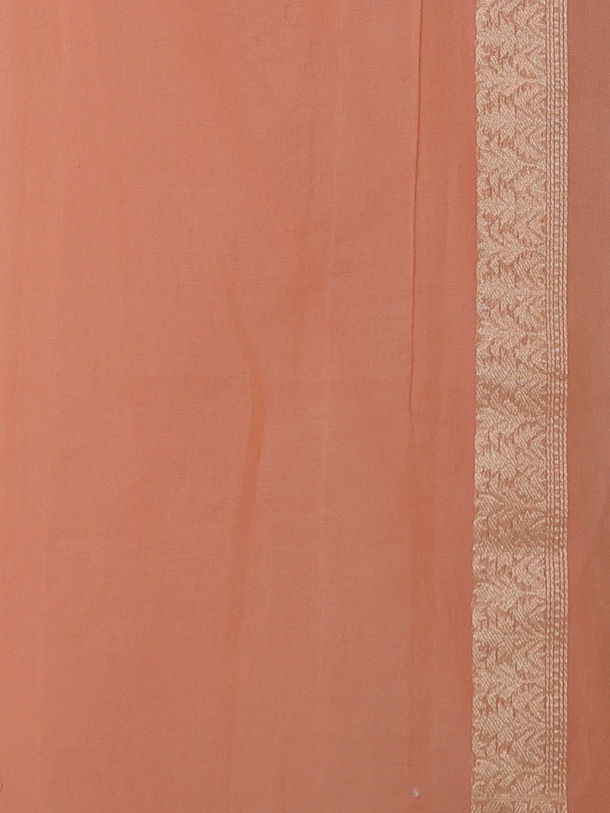 Pale Orange Banarasi Cotton Saree - Image 4