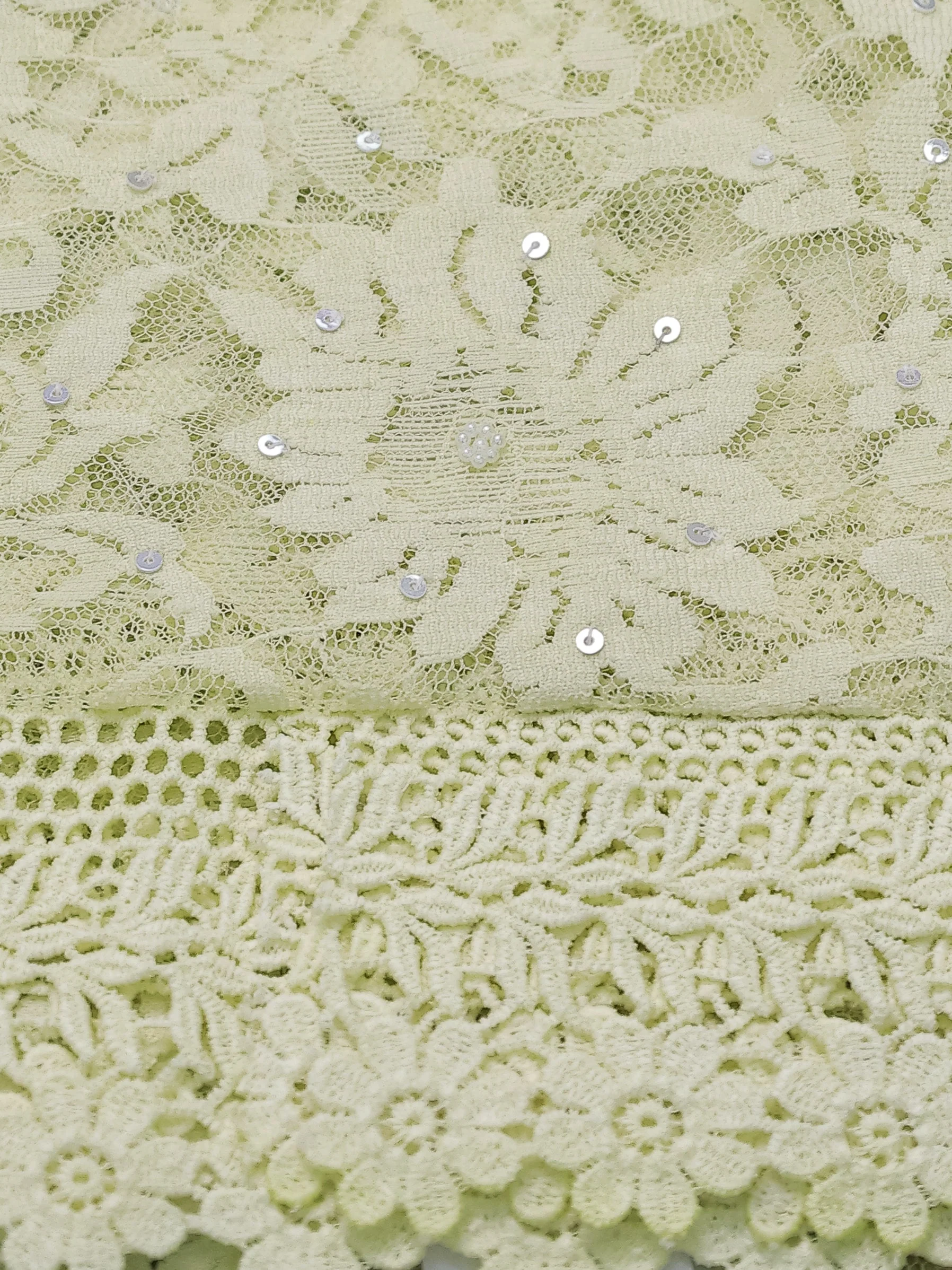 Pale Yellow Organza Silk Saree - Image 4