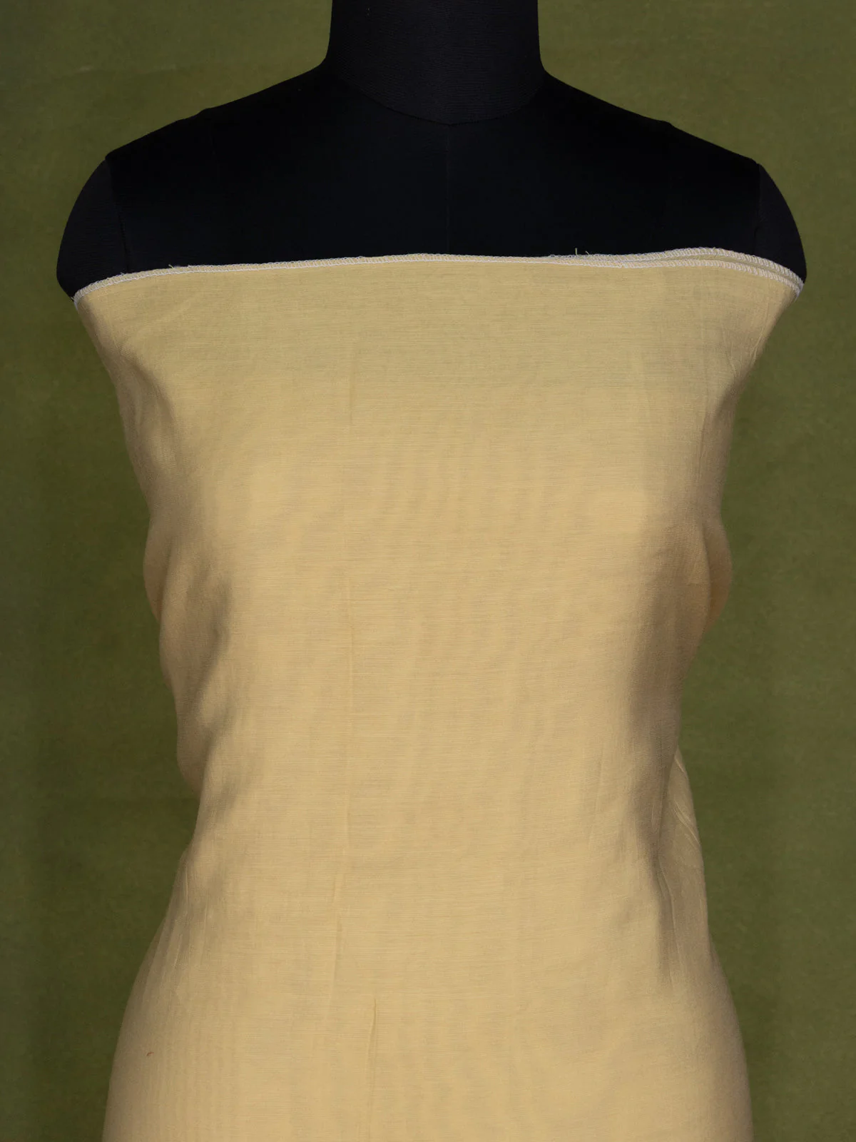 Pale Yellow Soft Cotton Unstitched Suit - Image 2