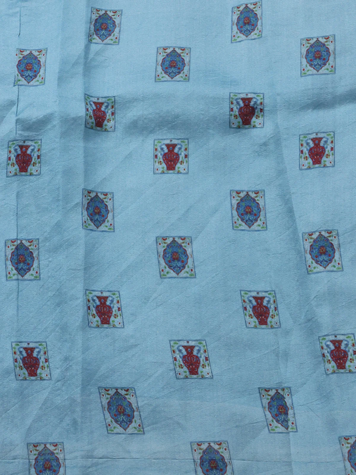 Pastel Blue Organza Silk Saree - Image 4