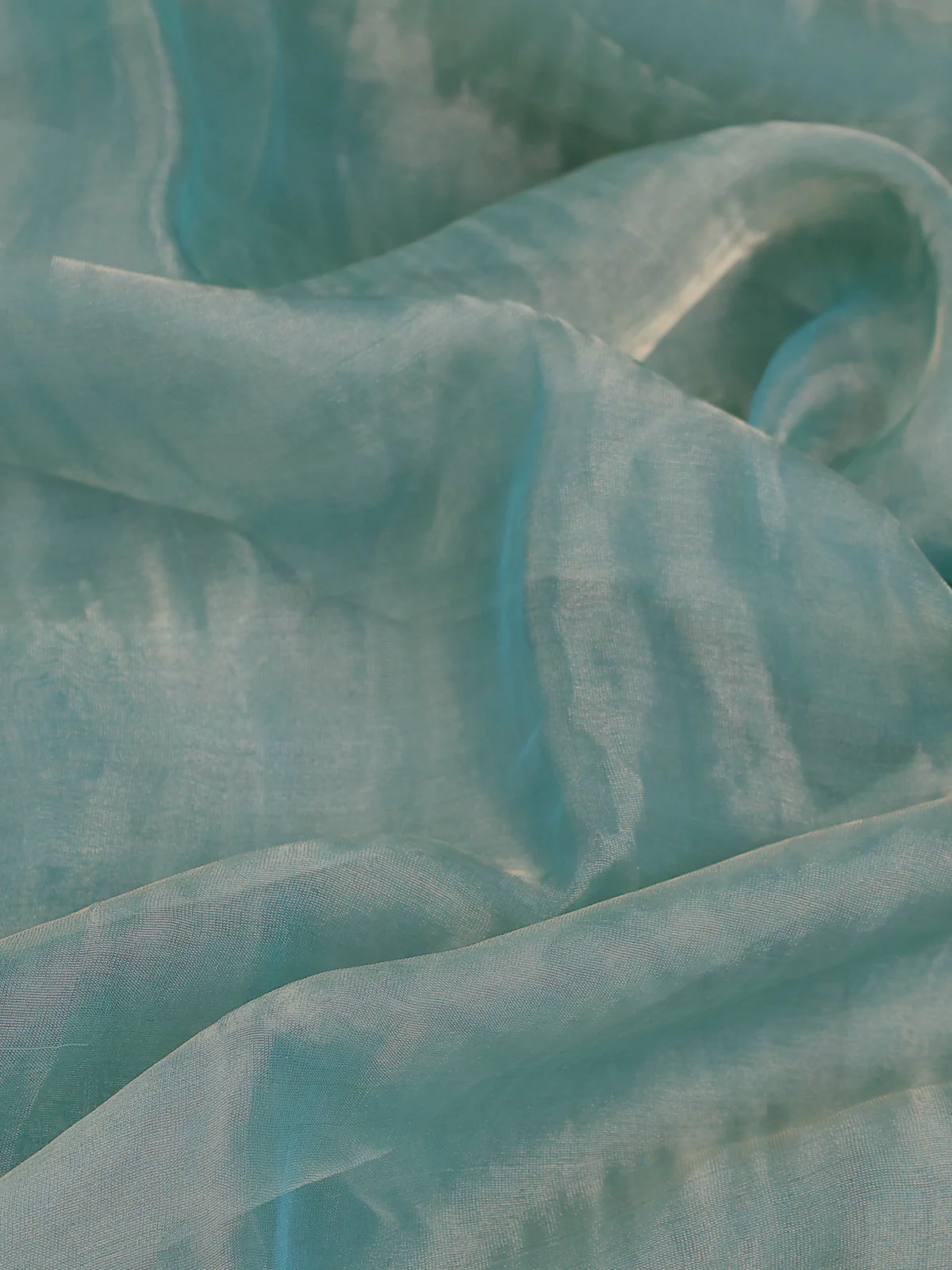 Pastel Blue Tissue Silk Saree - Image 3