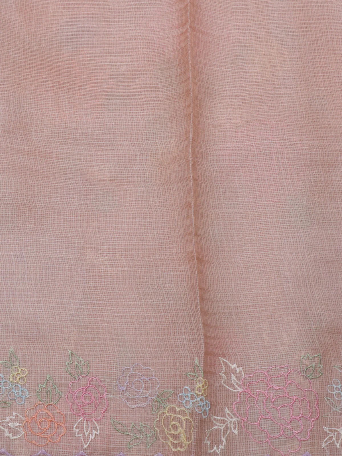 Pastel Brown Silk Kota Saree - Image 4