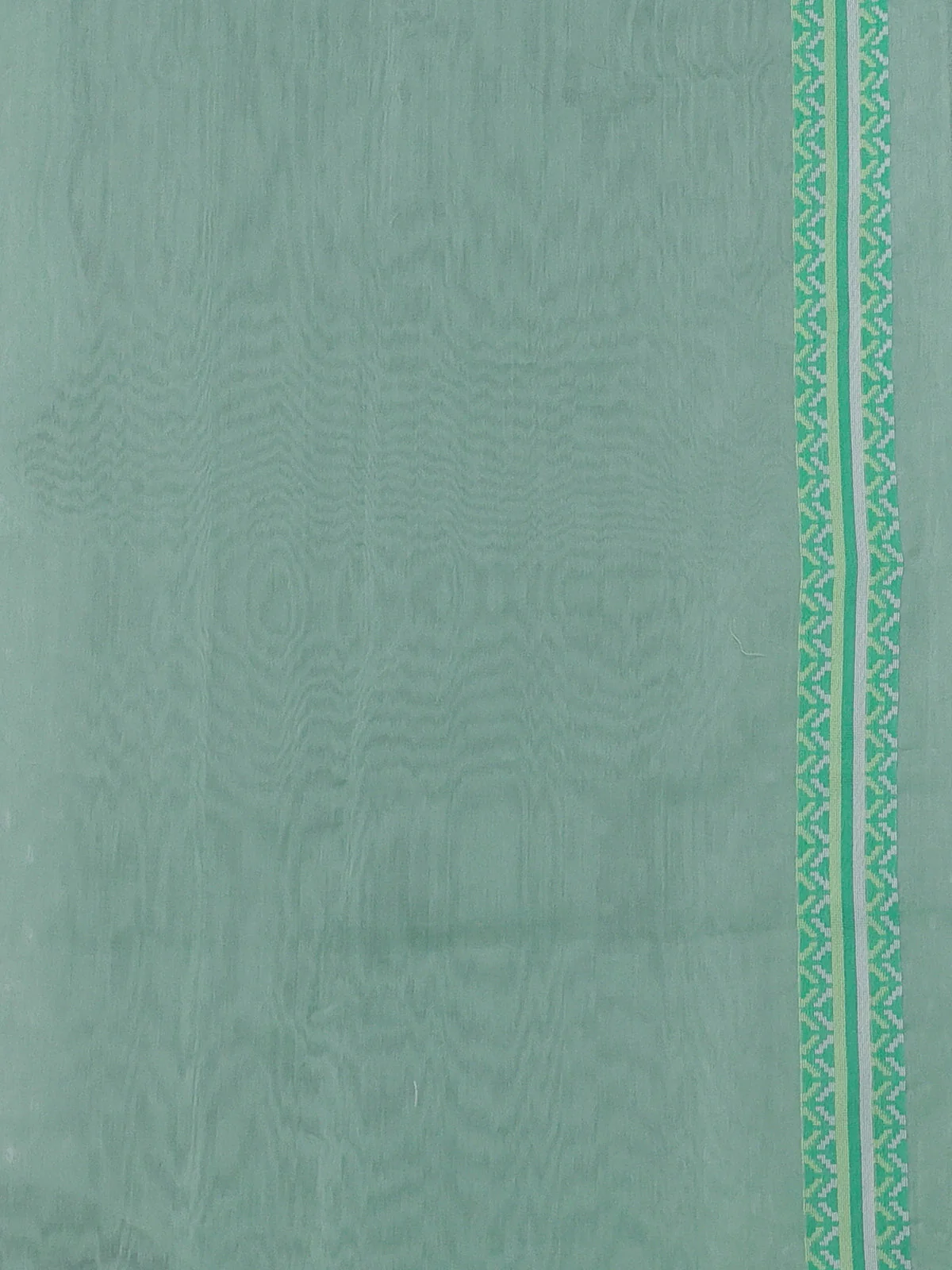 Pastel Green Banarasi Cotton Saree - Image 4