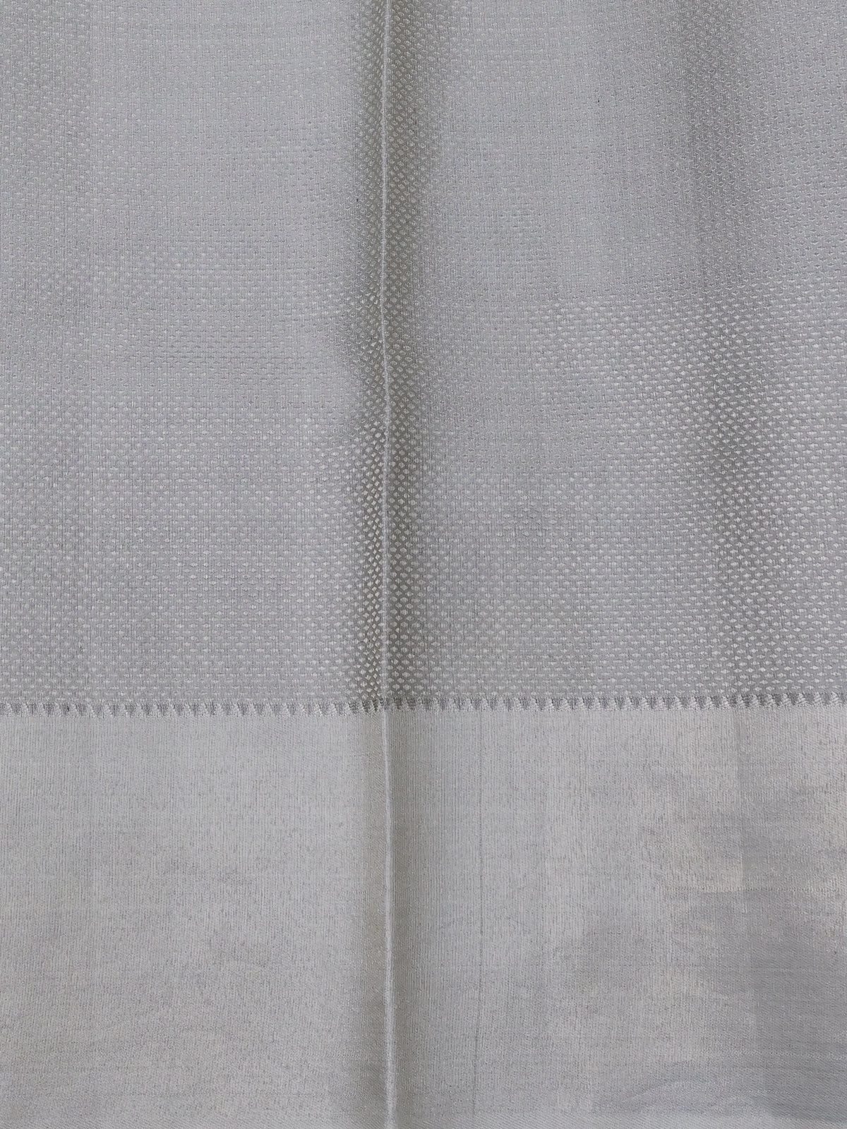 Pastel Grey Kanchipuram Silk Saree With Pichwai Design Border Embroidery - Image 4
