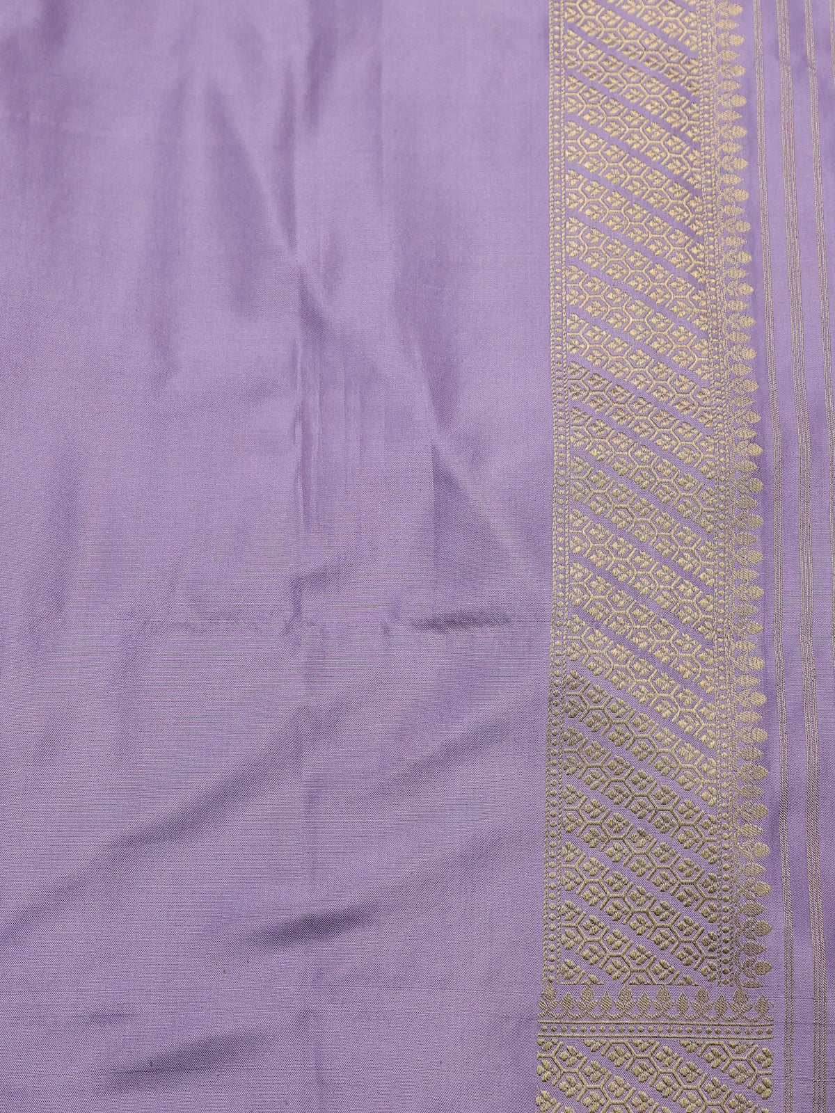 Pastel lavender Banarasi Silk Saree - Image 4