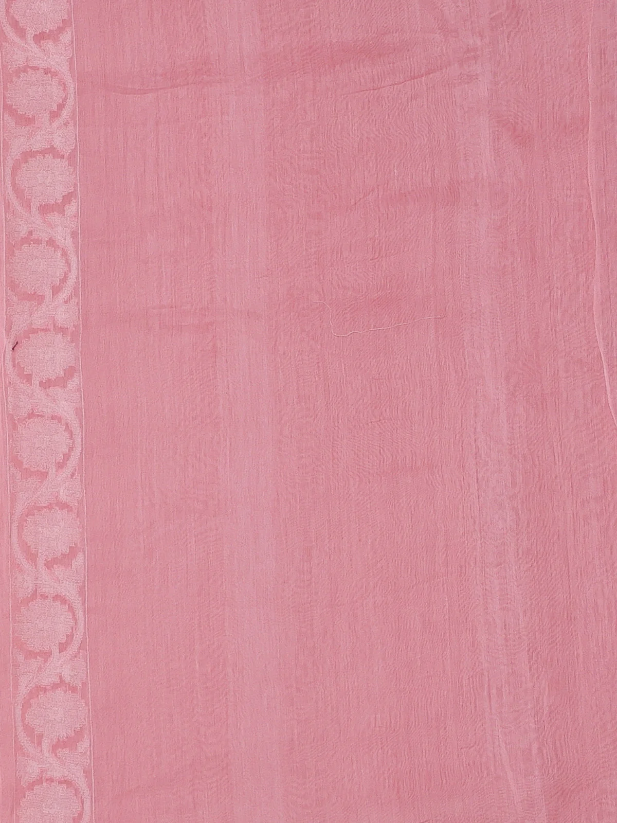 Pastel Pink Banarasi Cotton Saree - Image 4