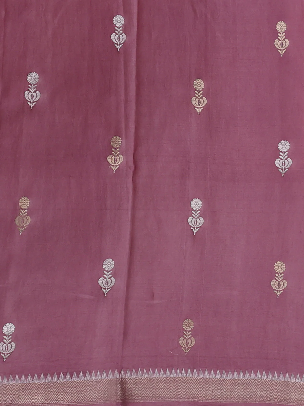 Pastel Pink Banarasi Mushru Silk Saree - Image 4