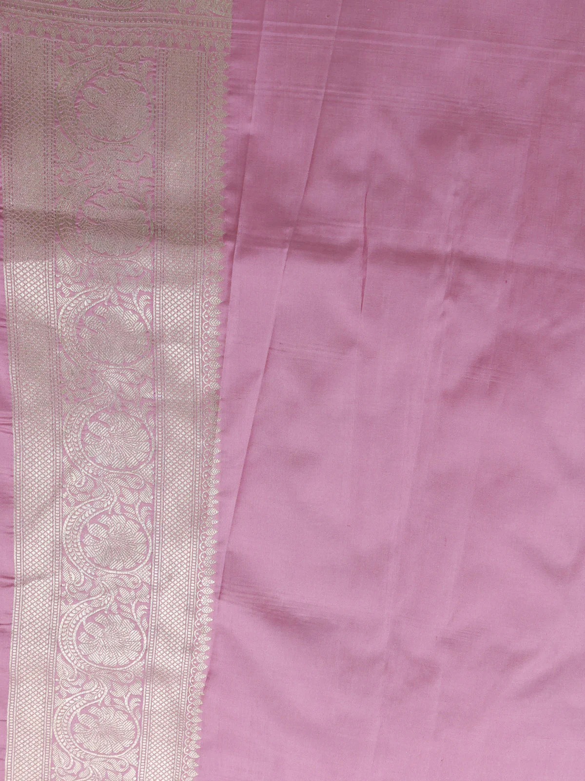 Pastel Pink Banarasi Silk Saree - Image 4