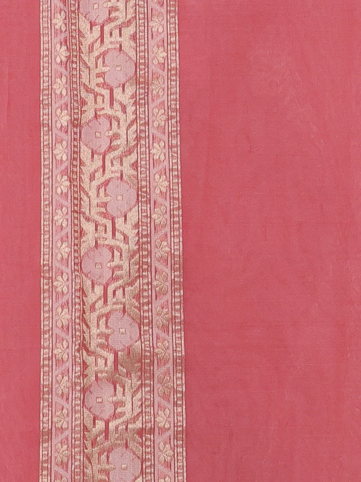 Peach Banarasi Cotton Saree - Image 4