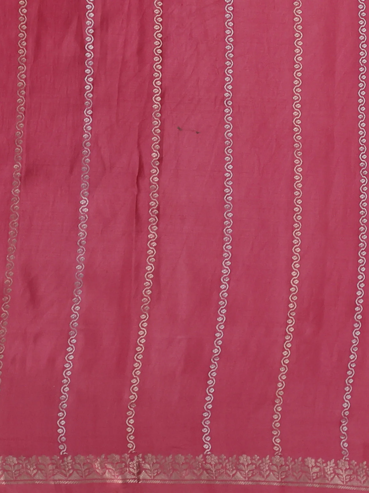 Peach Banarasi Mushru Silk Saree - Image 4