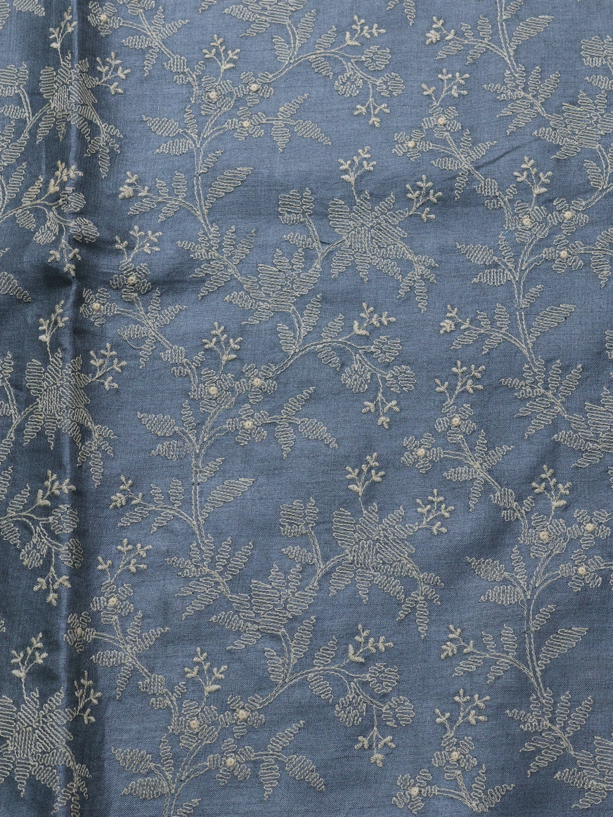 Peach -Grey Tussar Silk Saree - Image 4