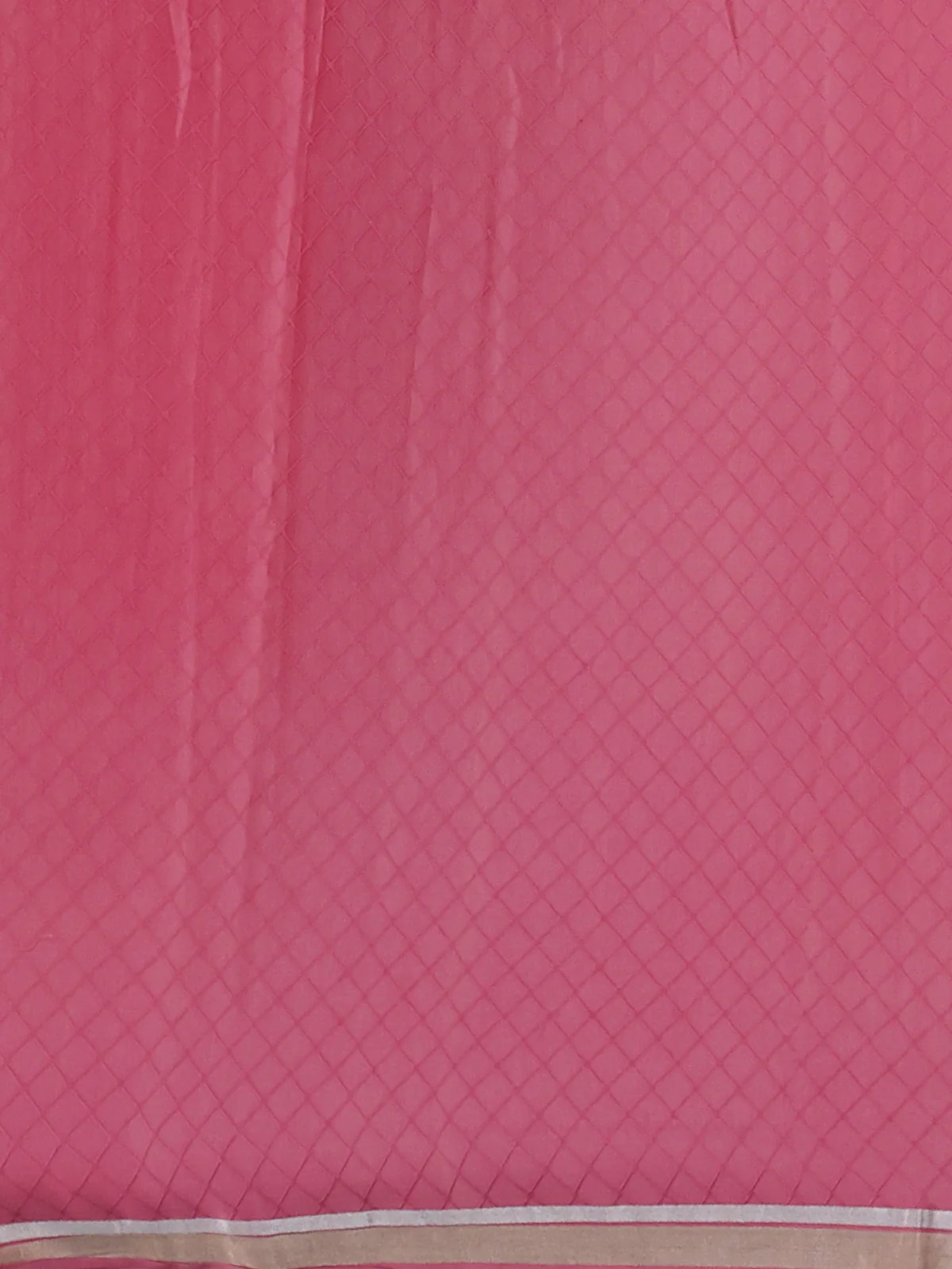 Peach Pink Banarasi Mushru Silk Saree - Image 4