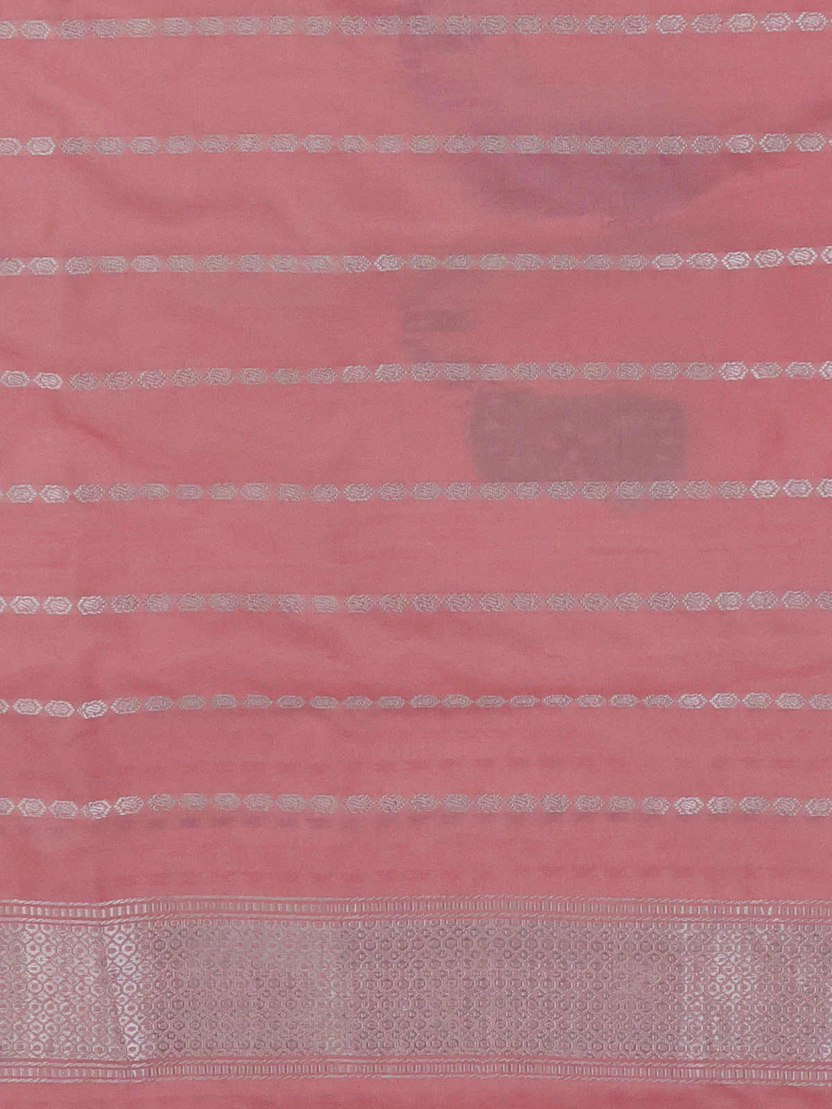 Peach Pink Banarasi Silk Saree - Image 3