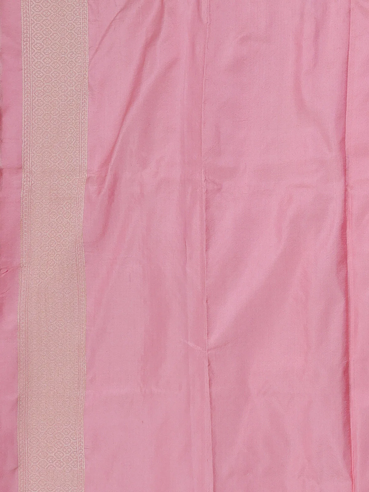 Peach Pink Banarasi Tanshoi Silk Saree - Image 3