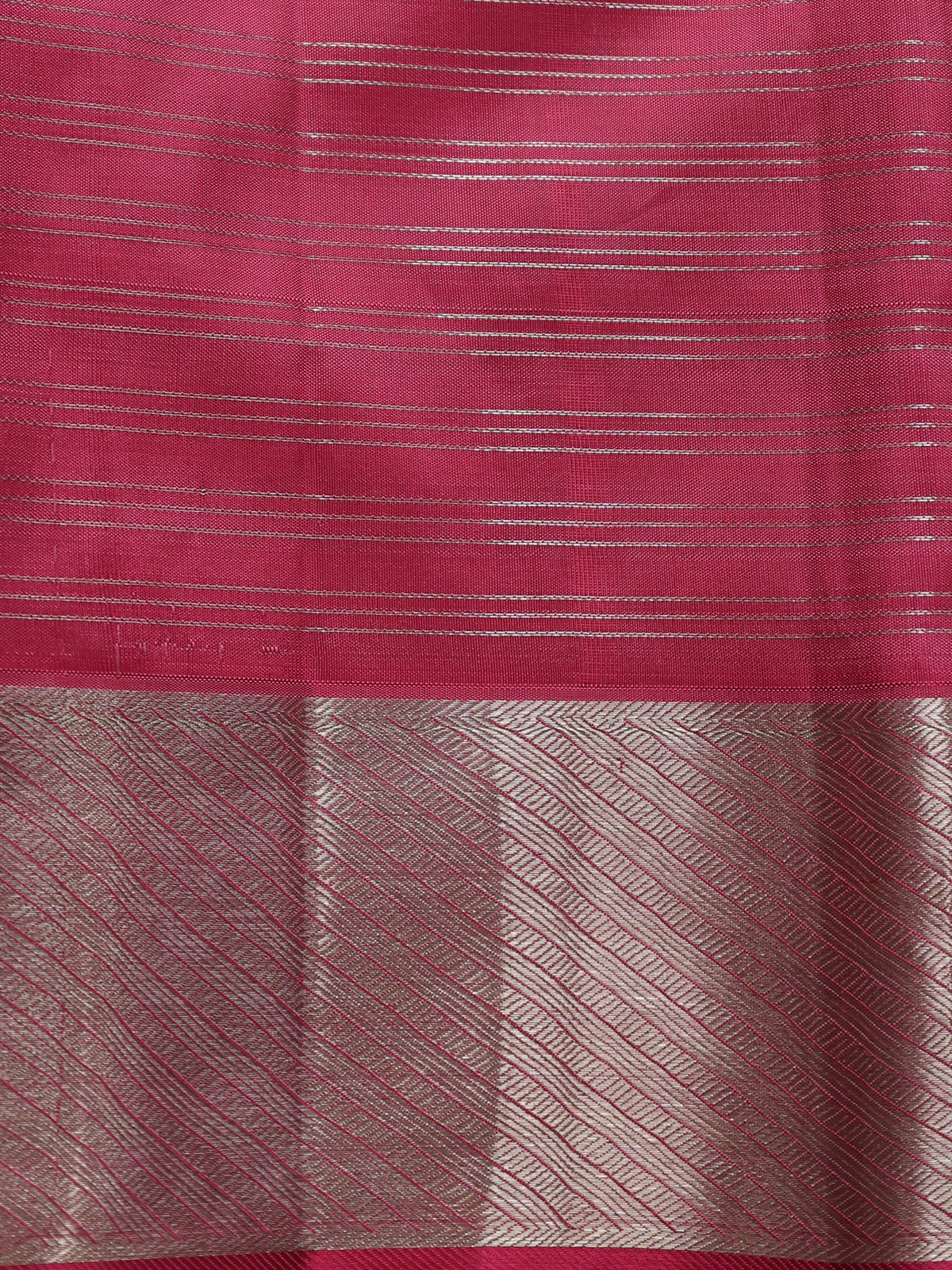 Peach Pink Pure Kanchipuram Silk Saree - Image 4