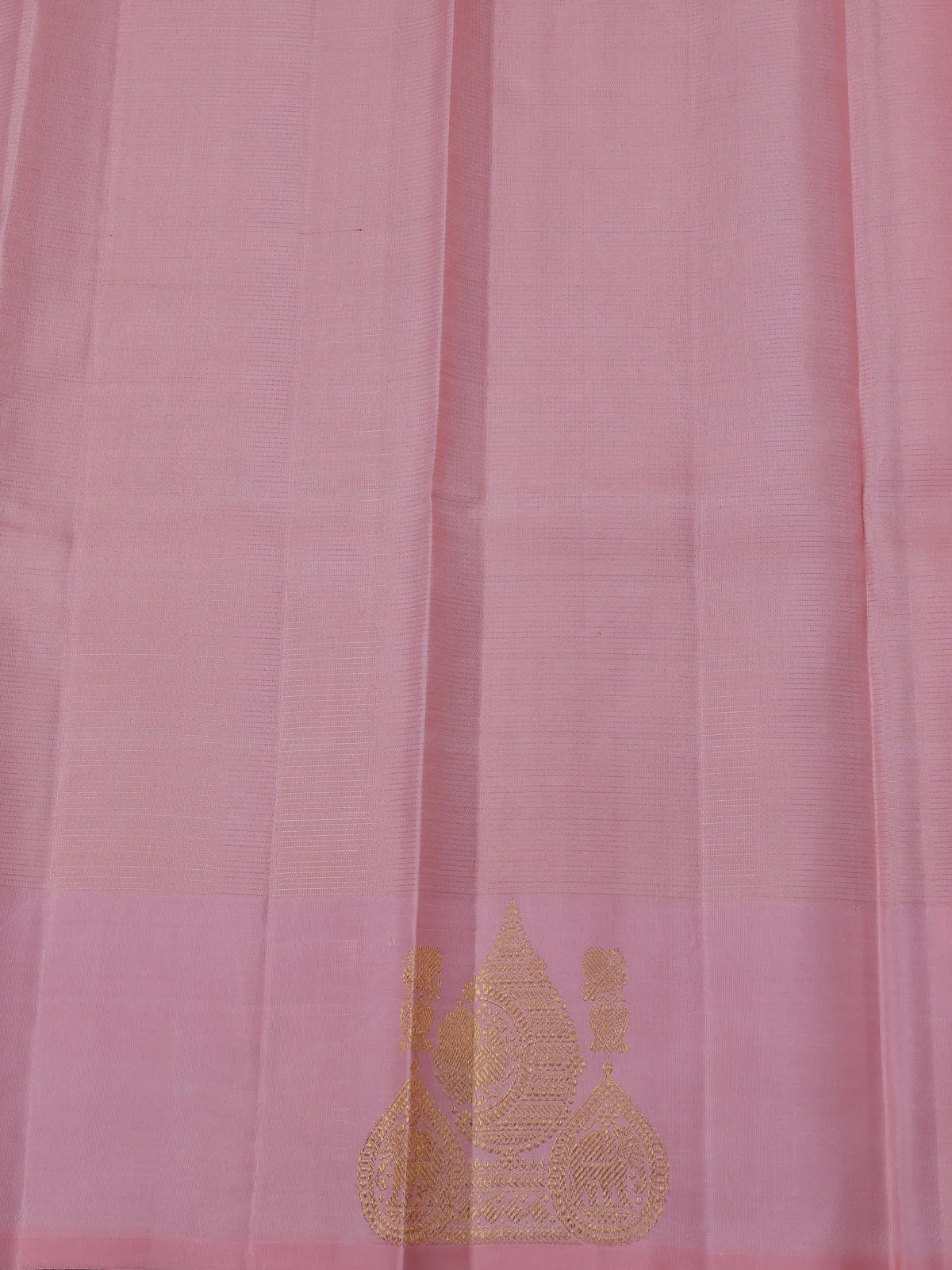 Peach Pure Kanchipuram Silk Saree - Image 4