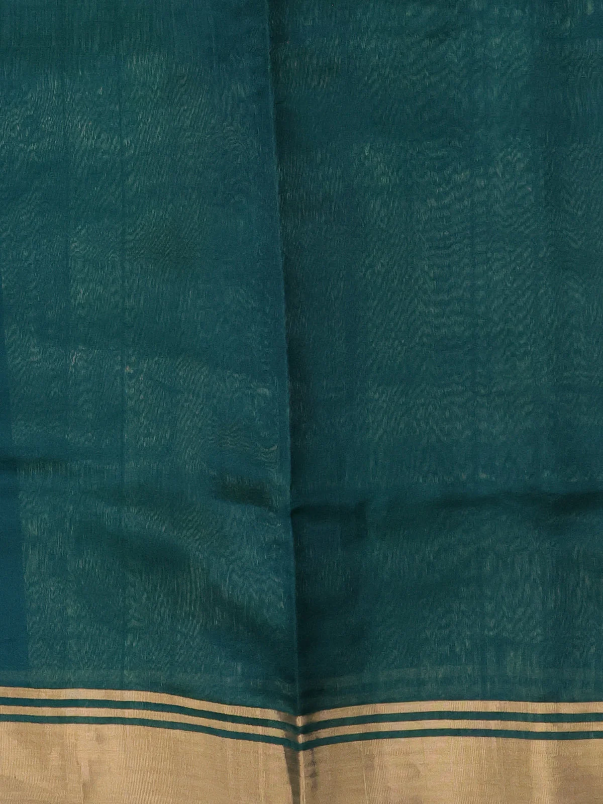 Peacock Green Chanderi Silk Saree - Image 3