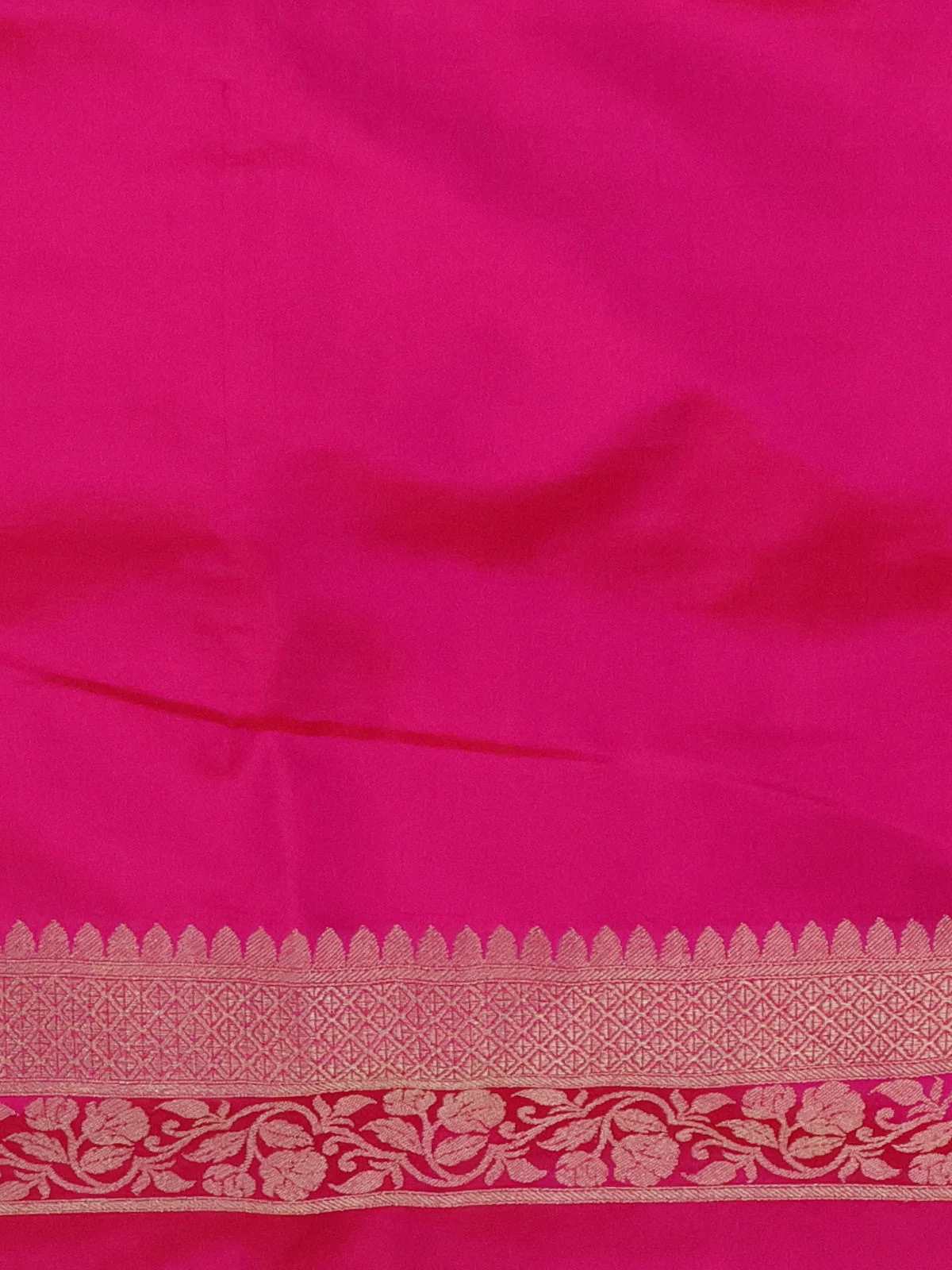 Pink Banarasi Silk Saree - Image 3
