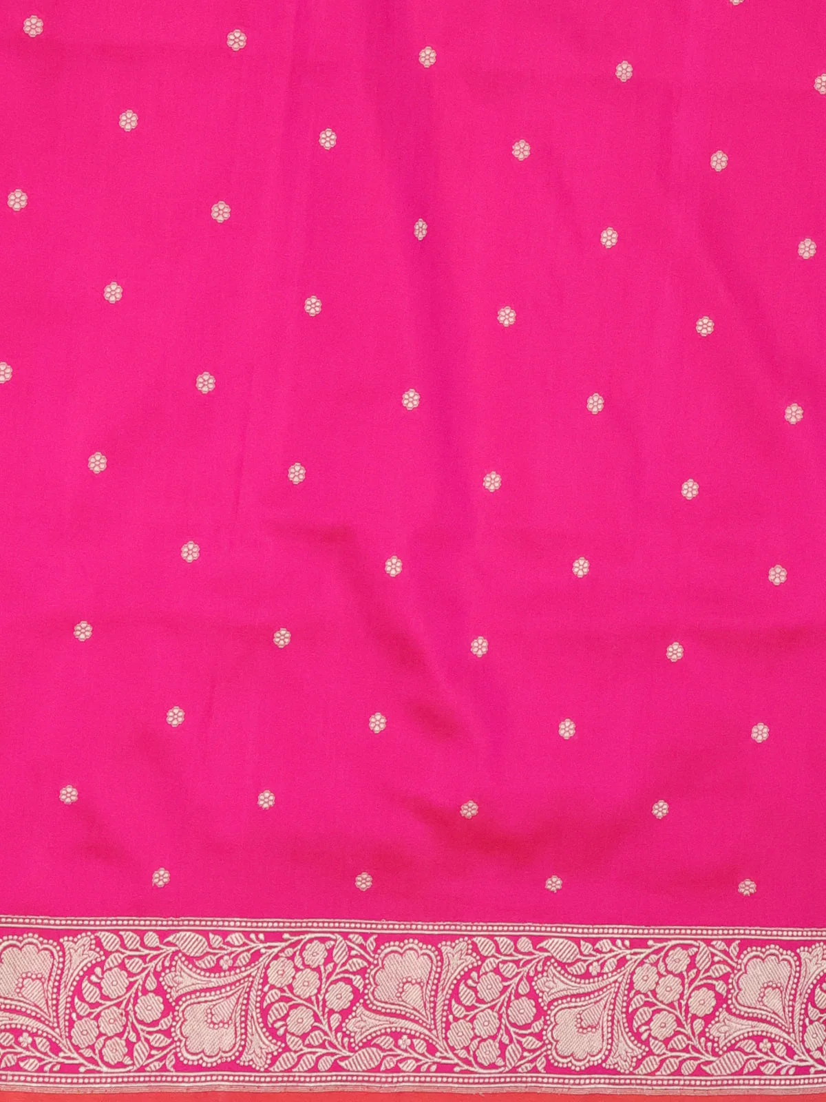 Pink Banarasi Silk Saree - Image 3