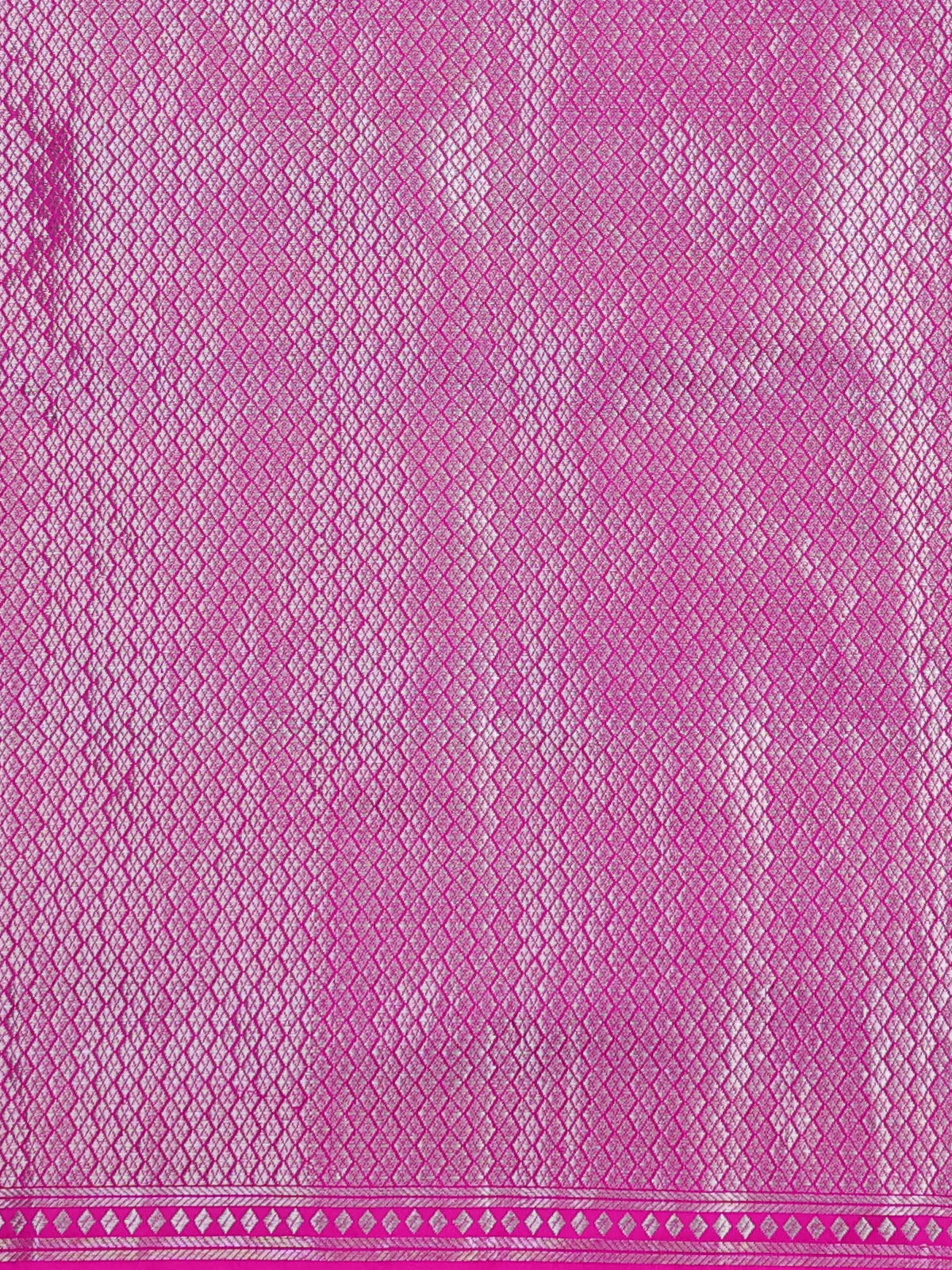Pink Banarasi Tanshoi Silk Saree - Image 3