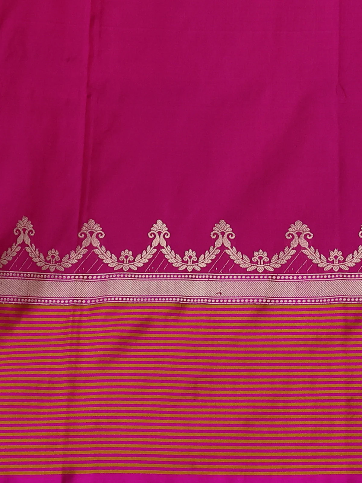 Pink Banarasi Tussar Silk Saree - Image 4