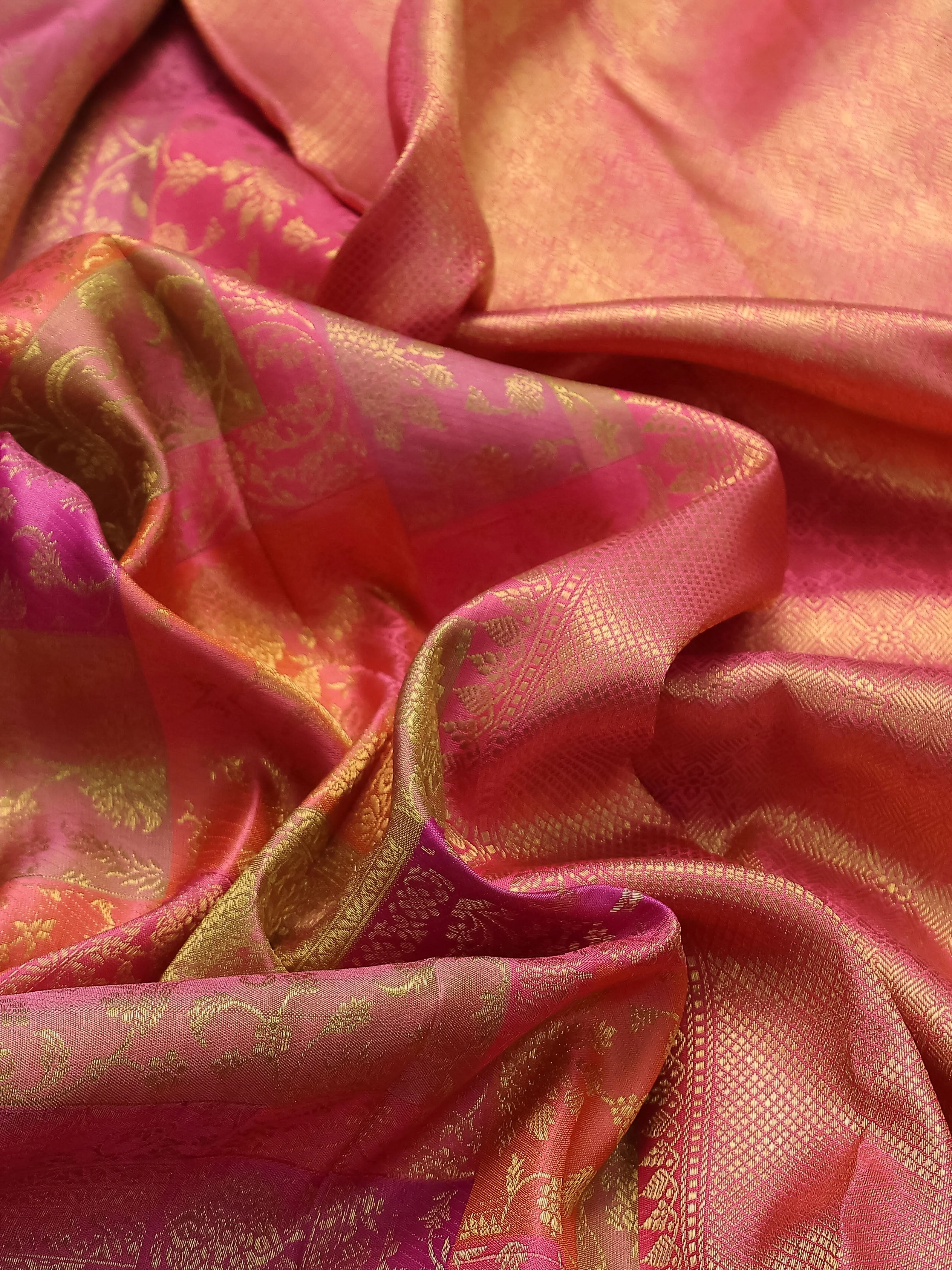 Pink Kanchipuram Silk Saree - Image 8