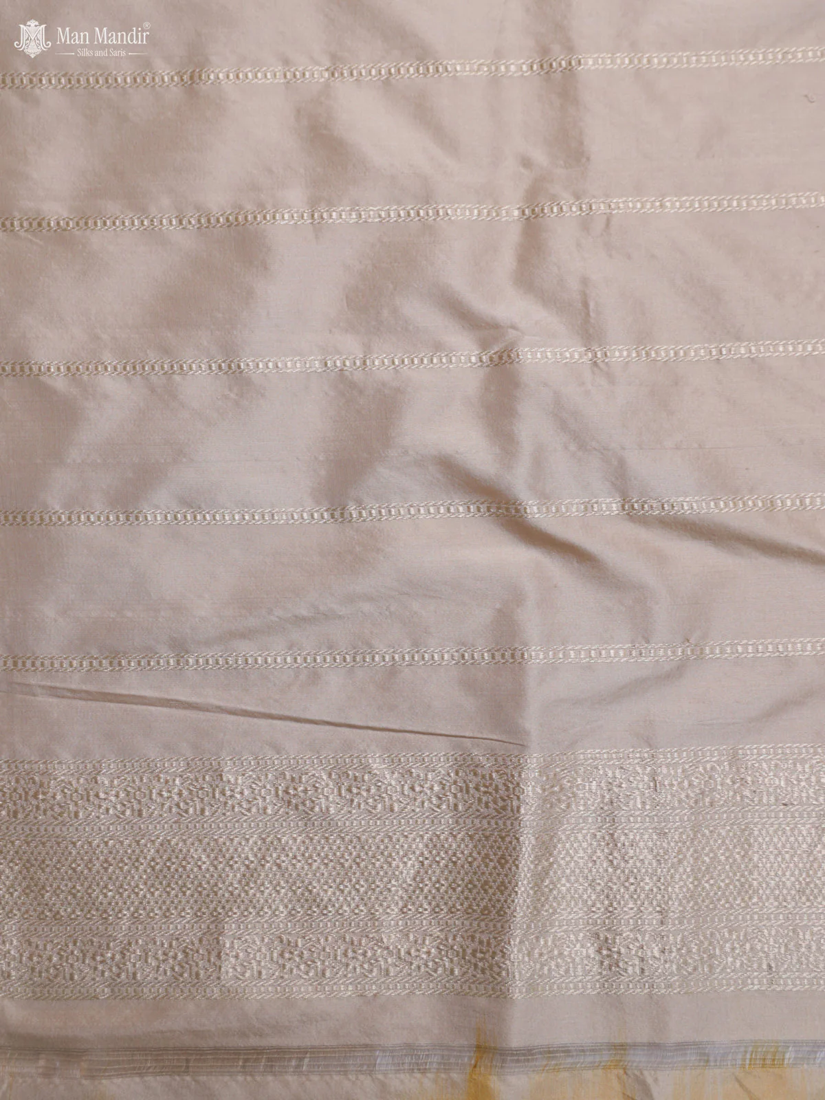 Pink - Mild Peach Banarasi Kadwa Silk Saree - Image 6