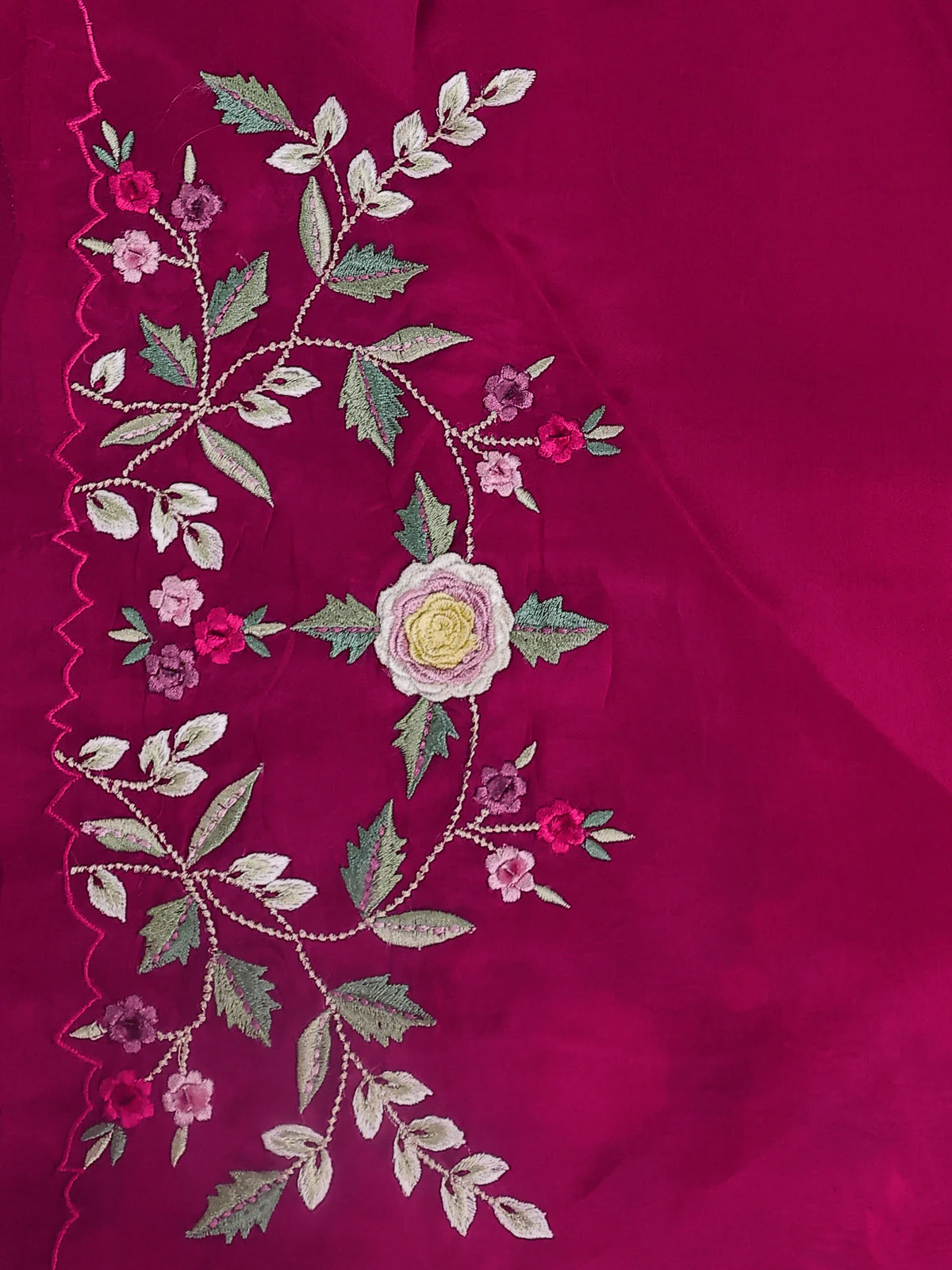Pink Organza Silk Saree - Image 4
