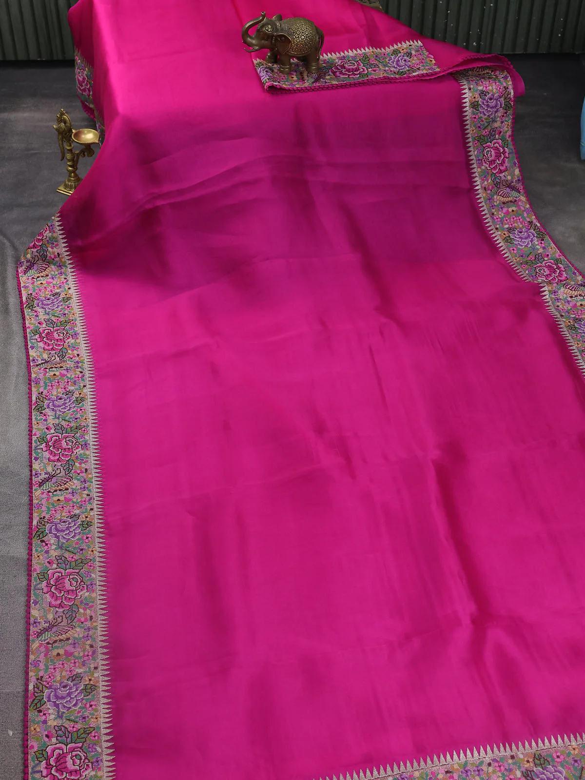 Pink Organza Silk Saree - Image 2