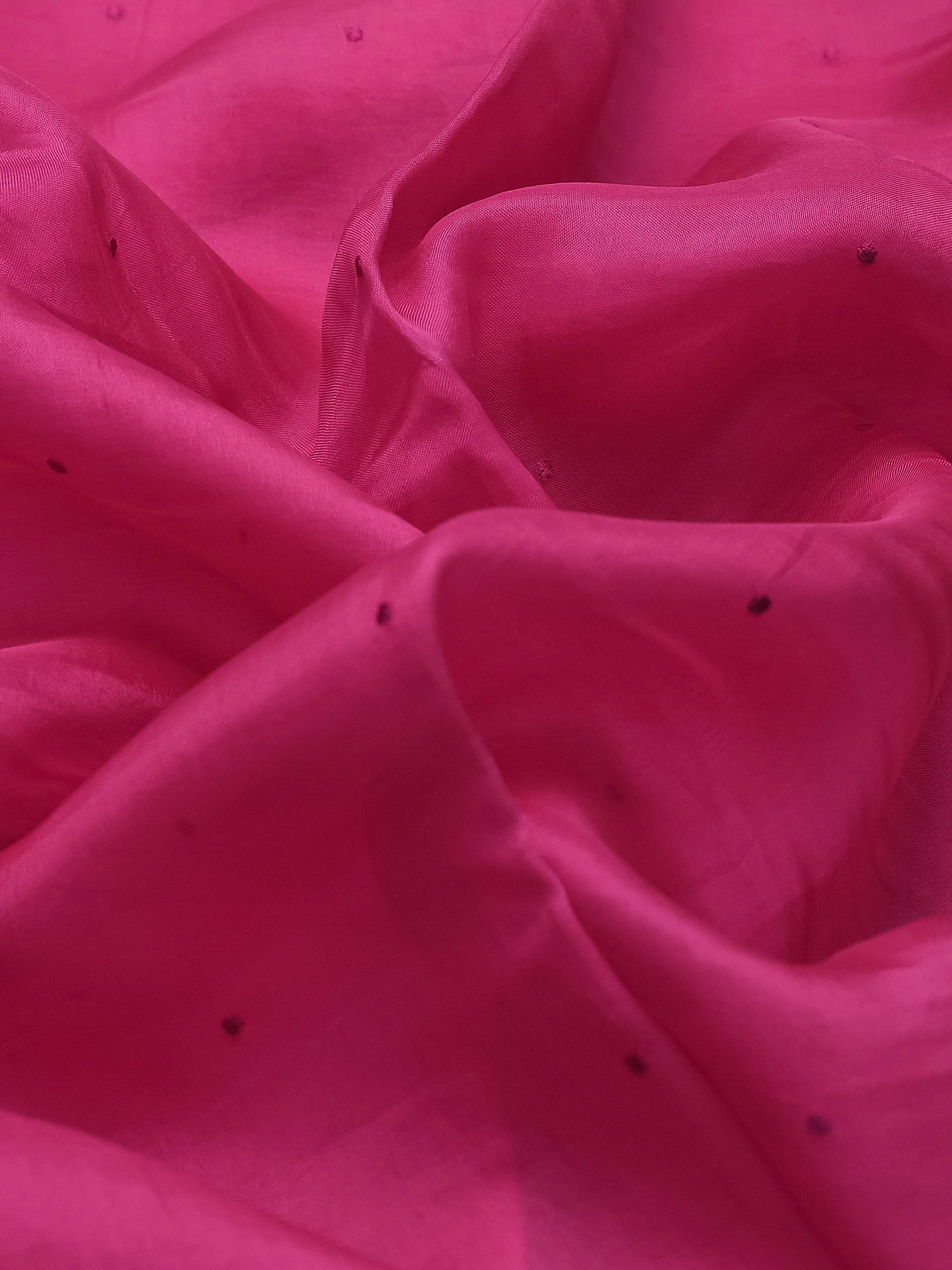 Pink Organza Silk Saree - Image 3