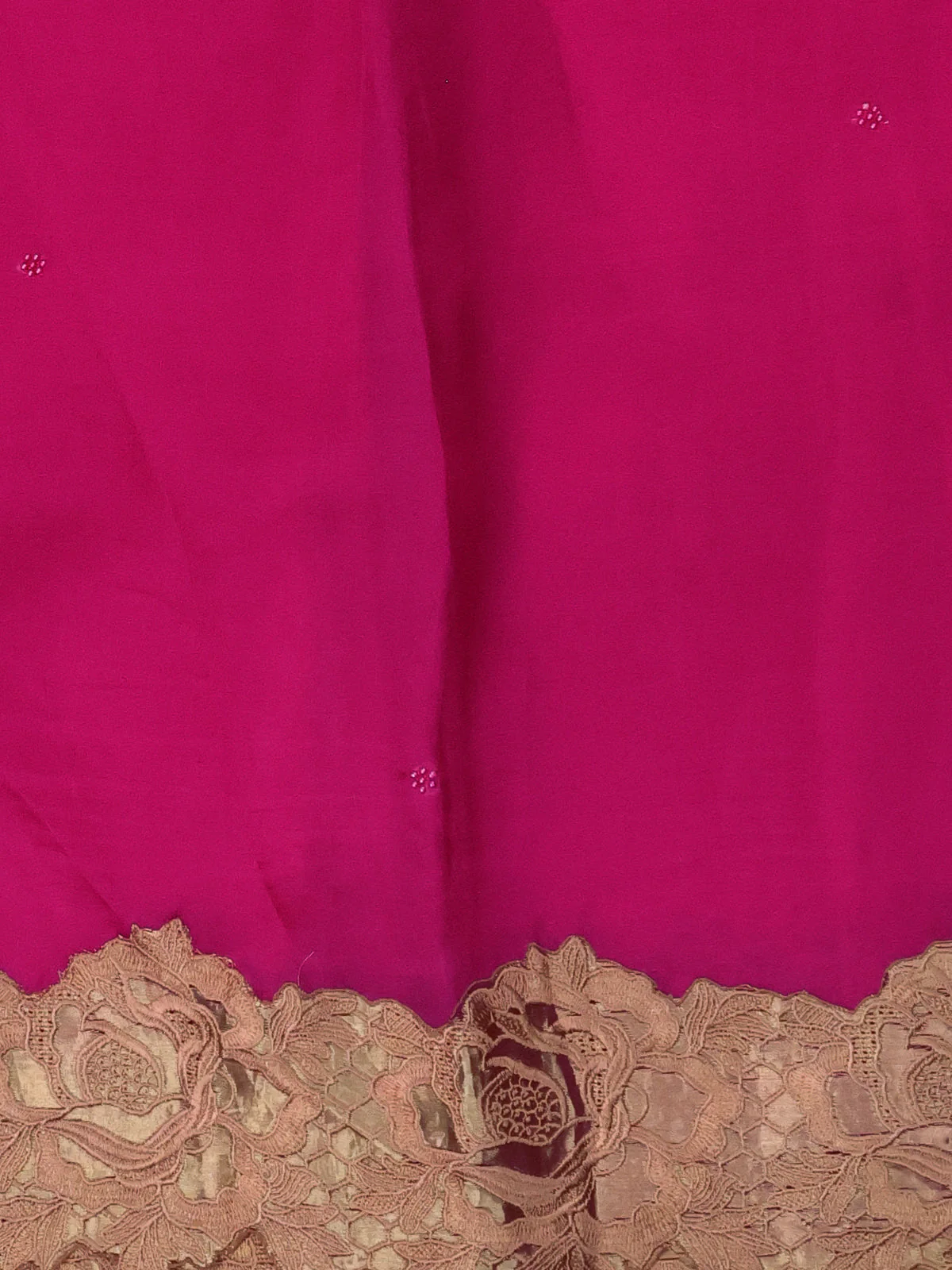 Pink Organza Silk Saree - Image 3