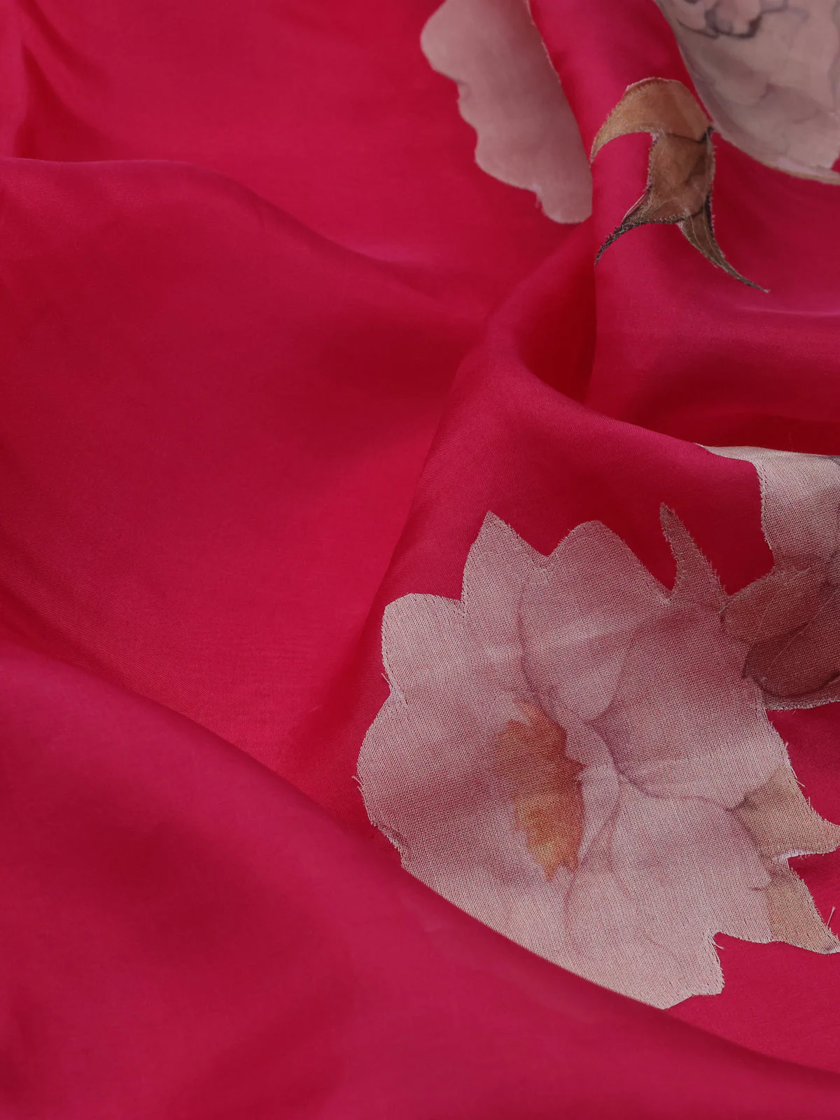 Pink Pure Organza Silk Saree With Applique Work - Image 3