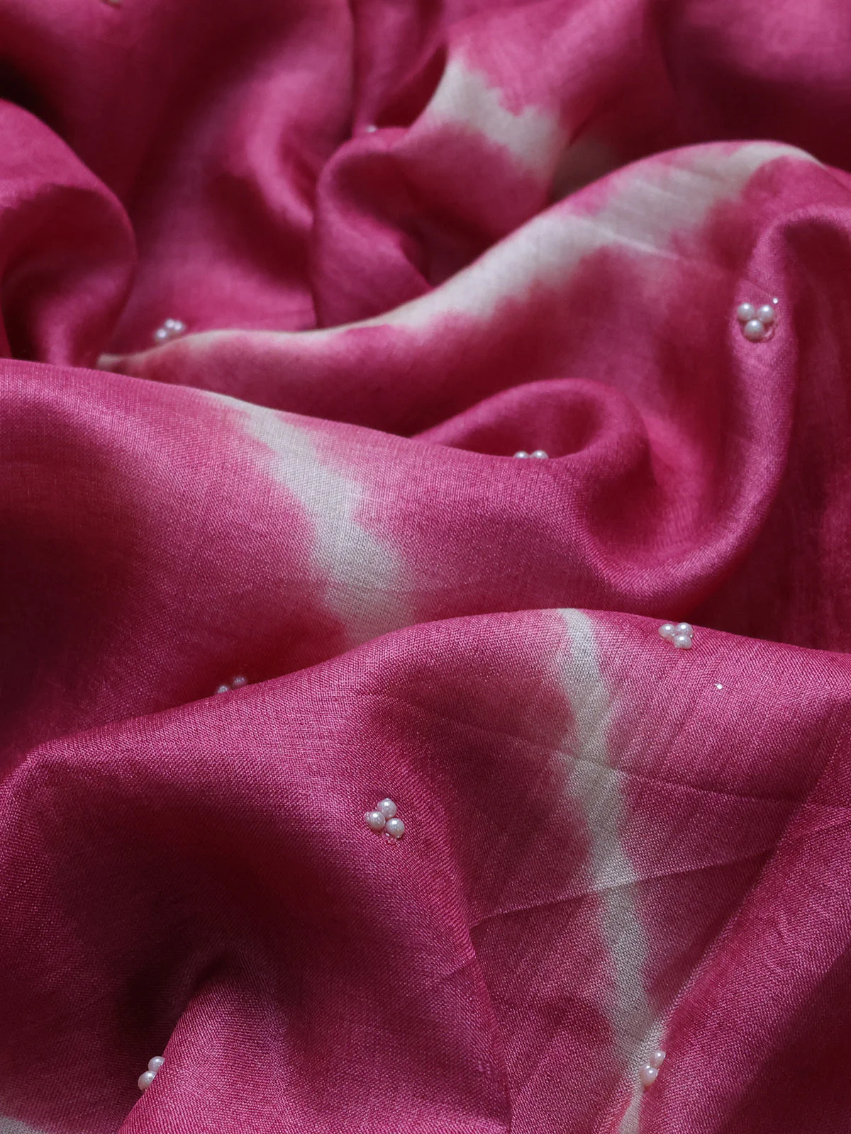 Pink Tussar Silk Saree - Image 3