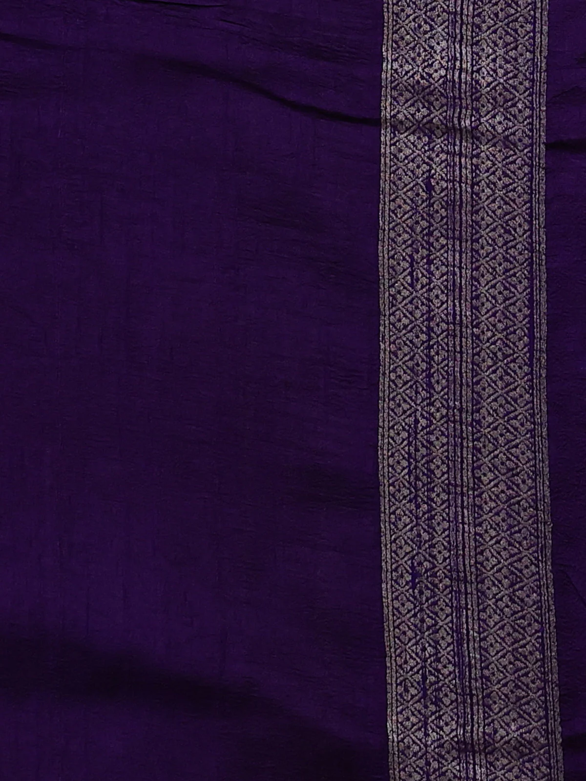 Pink-Violet Banarasi Raw Silk Saree - Image 3