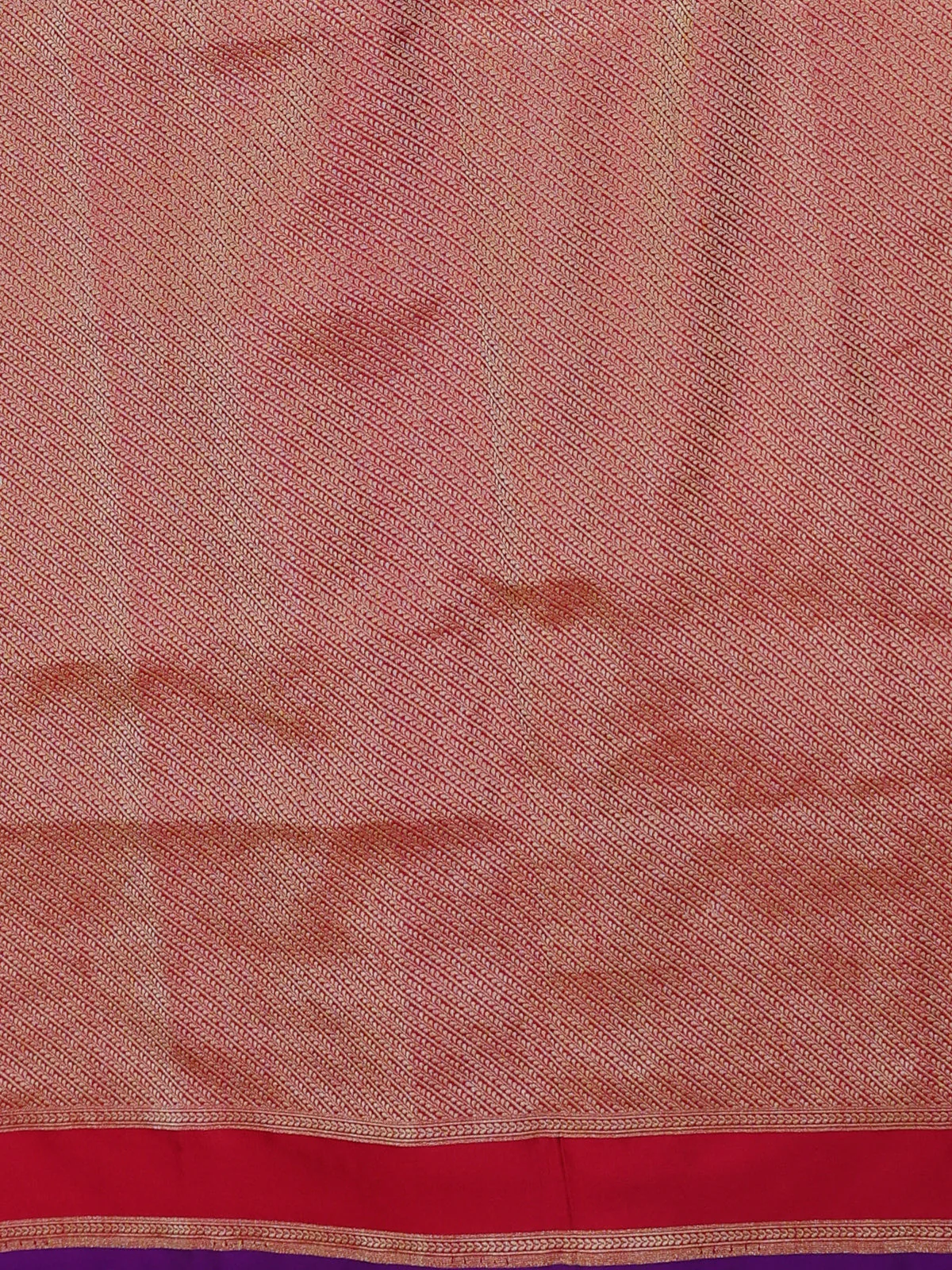 Pink-Violet Banarasi Tanshoi Silk Saree - Image 3