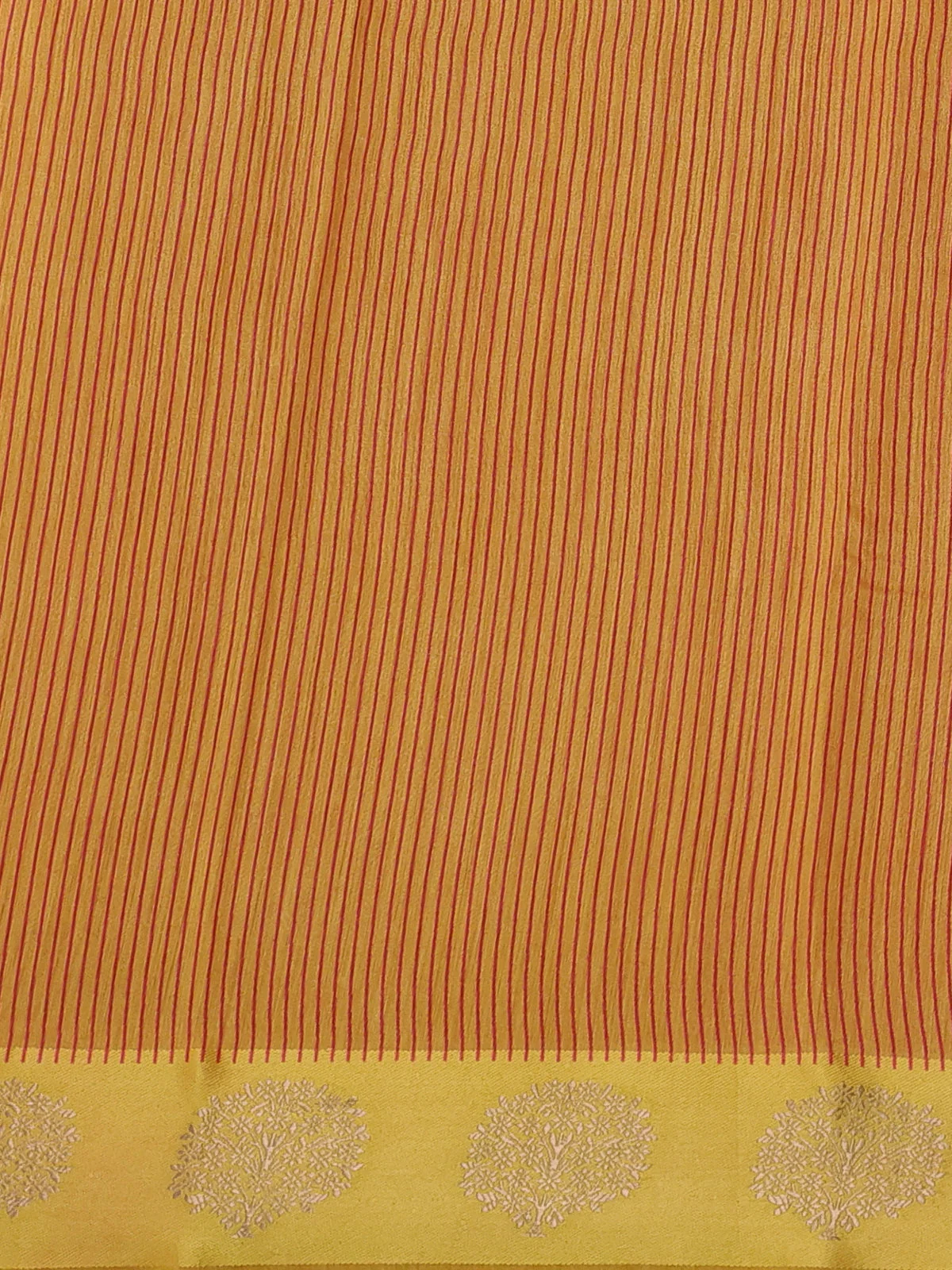 Pink-Yellow Tussar Silk Saree - Image 4