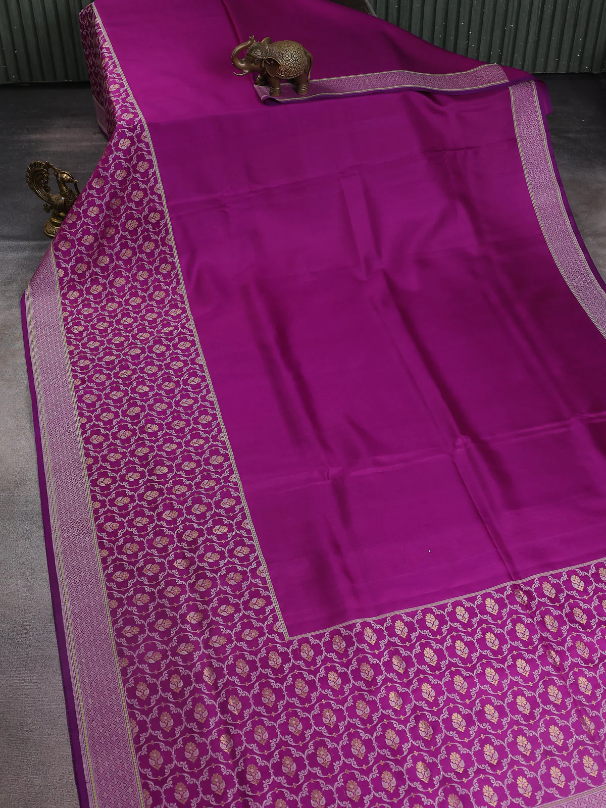 Purple Banarasi Silk Saree - Image 2