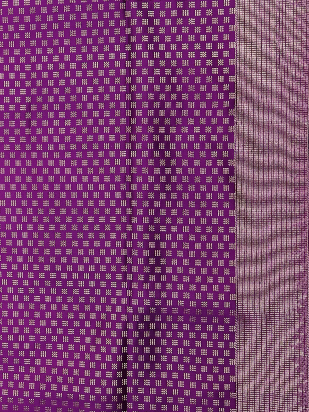 Purple Banarasi Tanshoi Silk Saree - Image 3