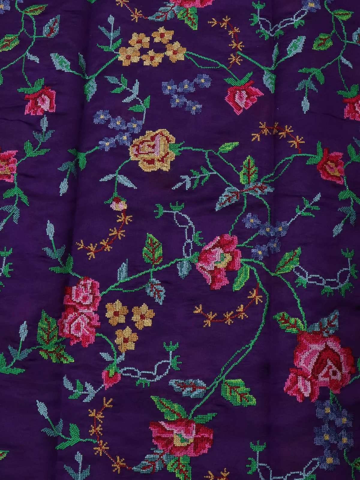 Purple Chanderi Silk Saree - Image 4